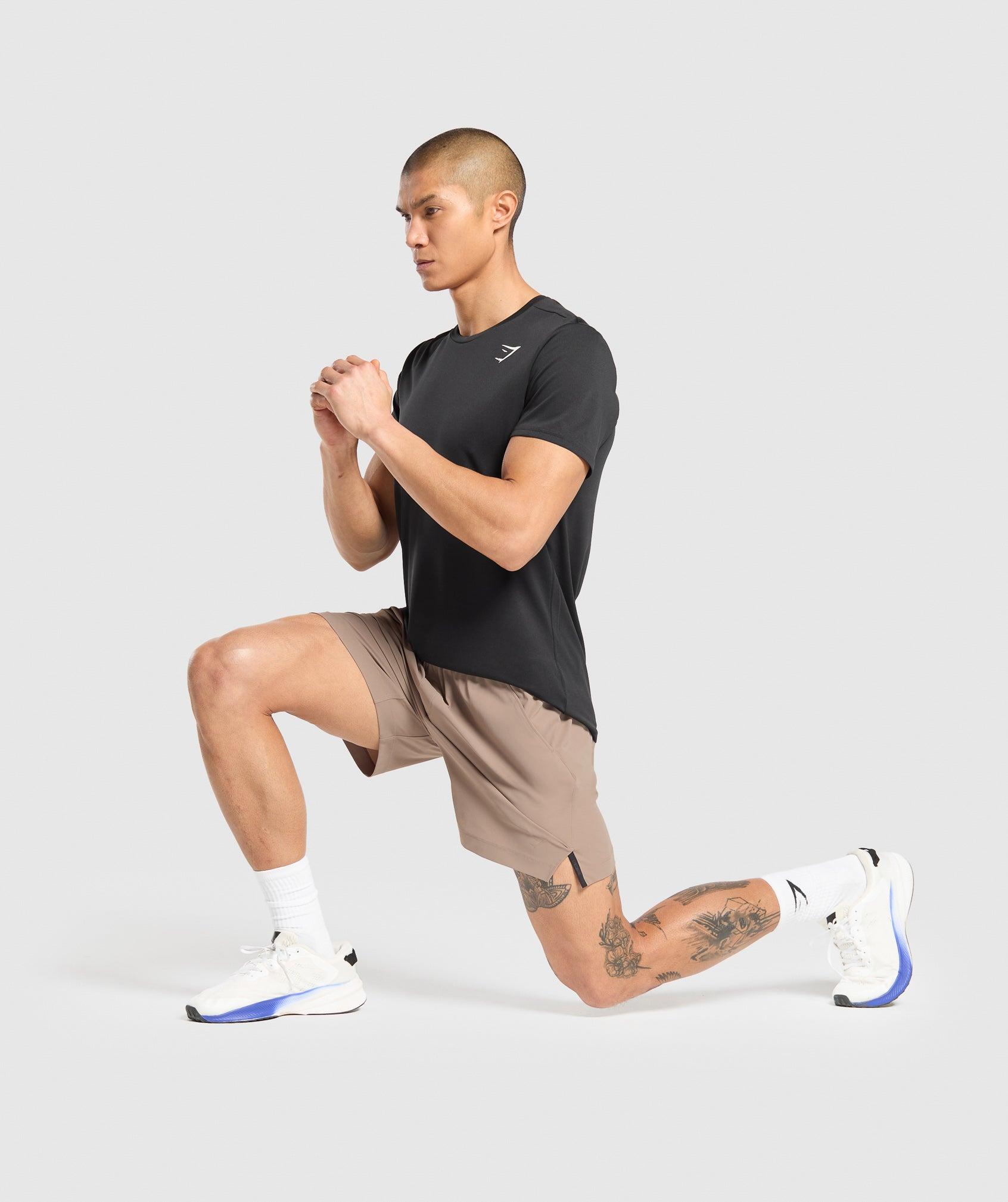 Gymshark Hybrid 6" Shorts - Lifestyle Brown Male Product Image