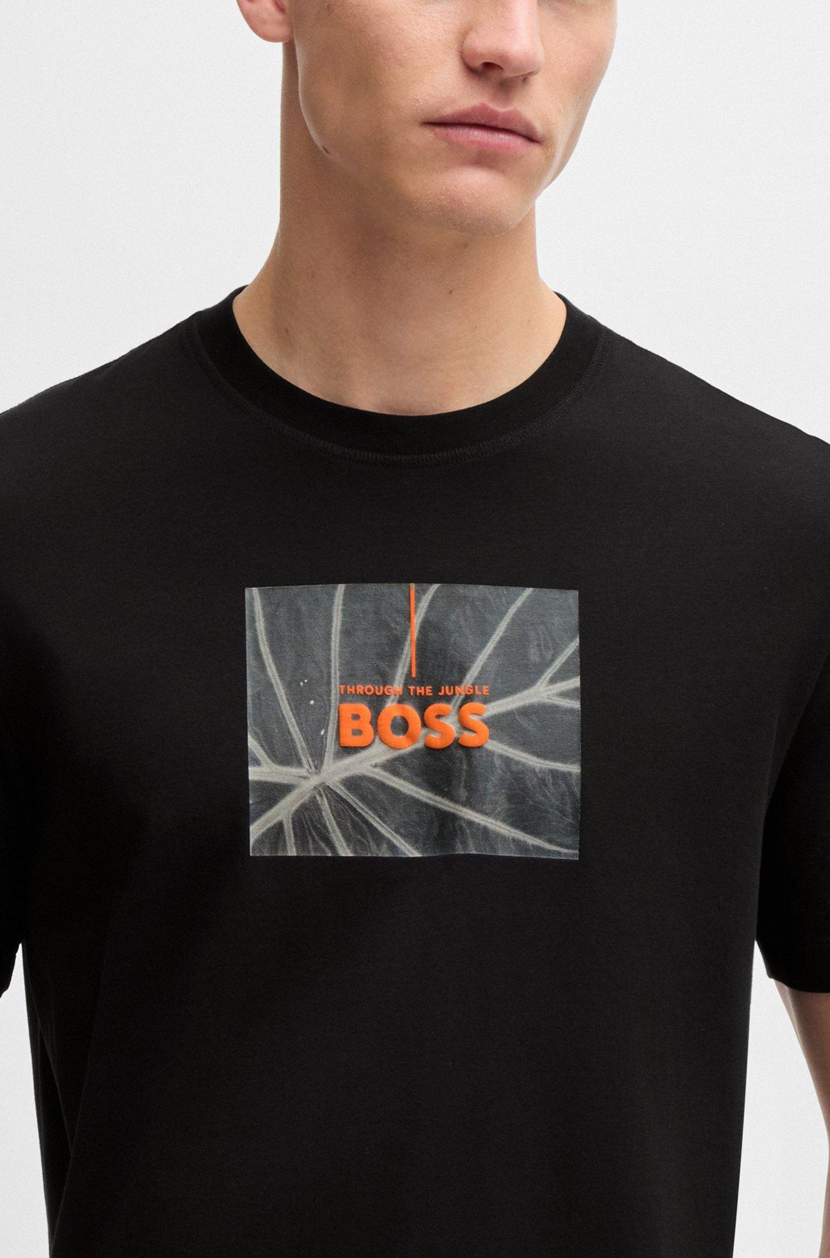 Crew-neck T-shirt in cotton with seasonal artwork Product Image