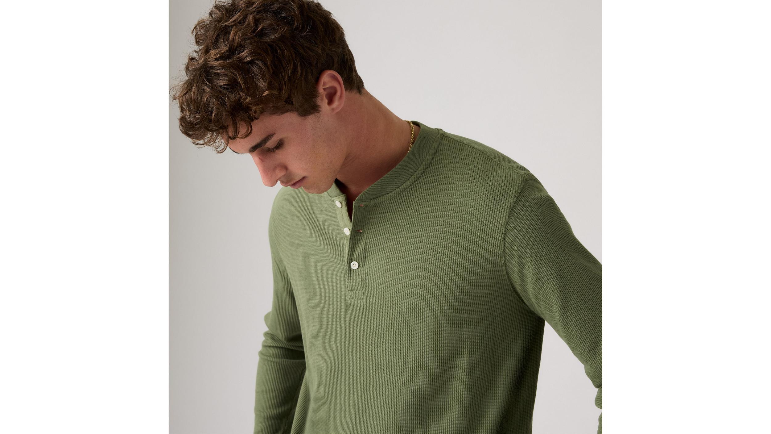 Long Sleeve Thermal Henley Product Image