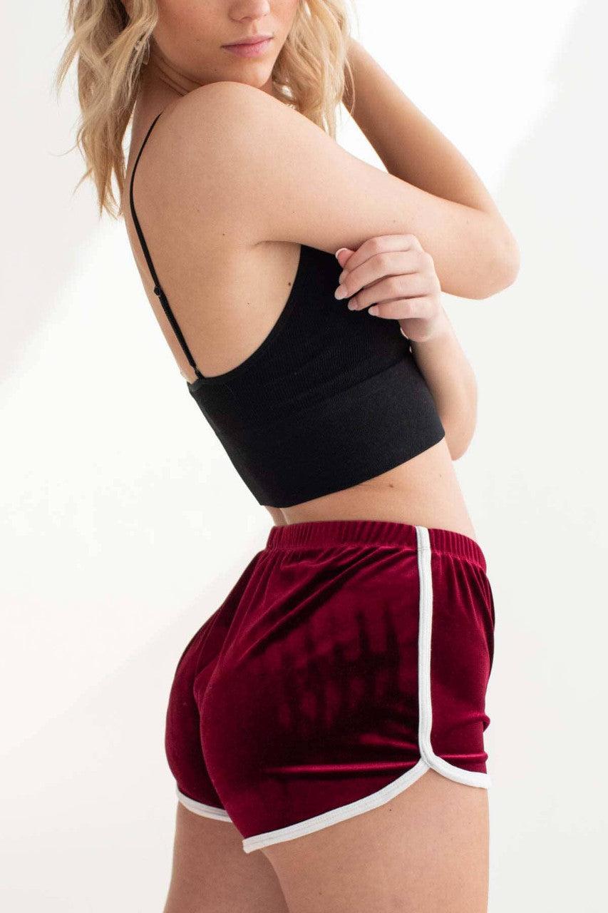Wine Velvet Dolphin Shorts Product Image