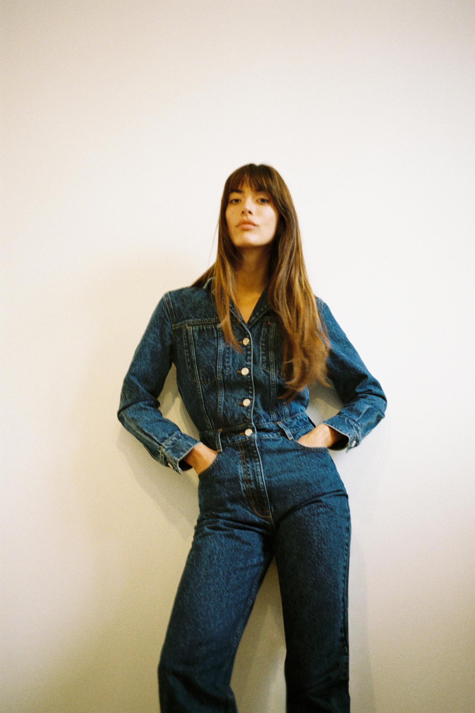 Z1975 LONG DENIM JUMPSUIT Product Image