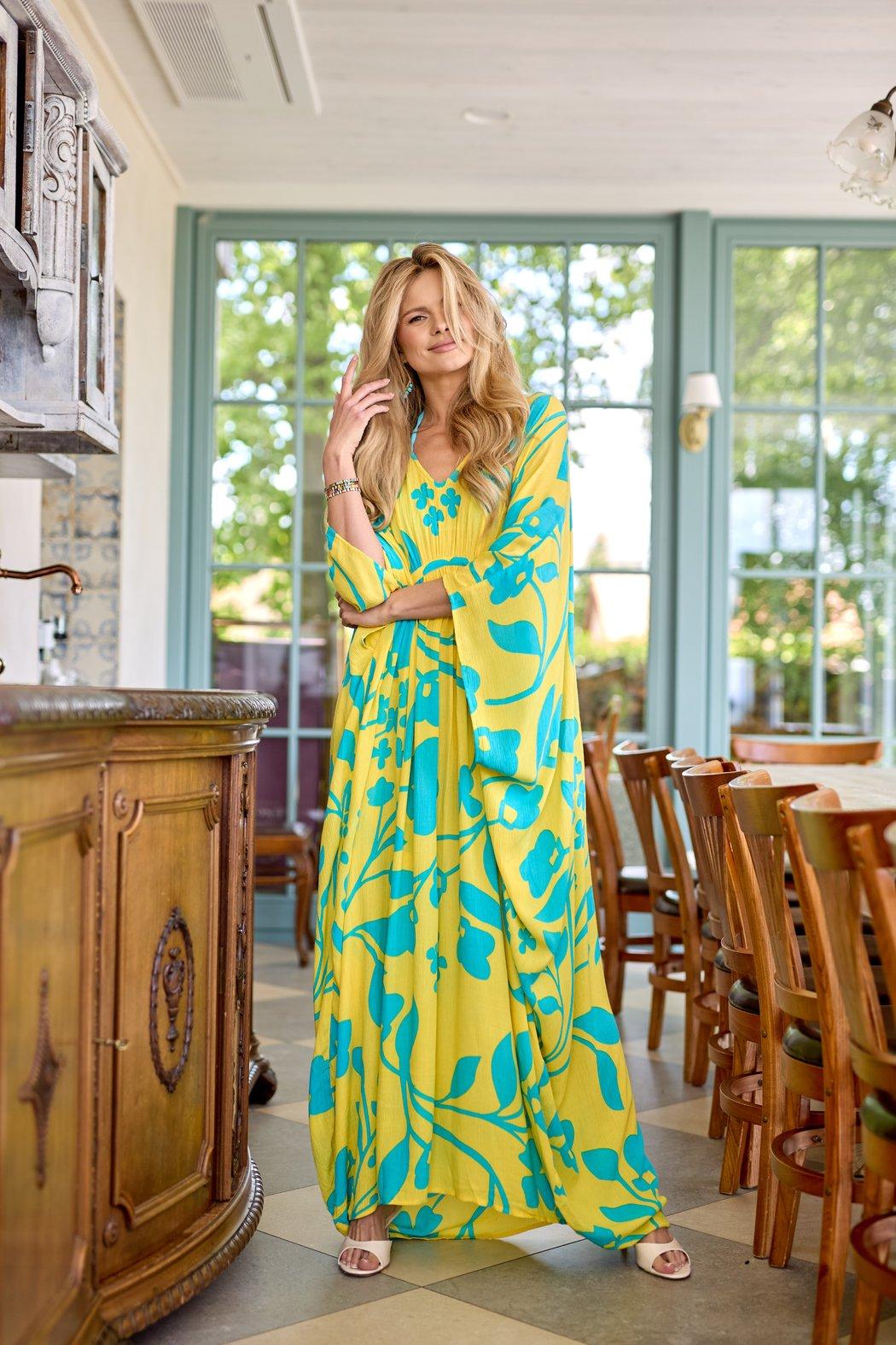Bold Floral Kaftan Maxi Product Image