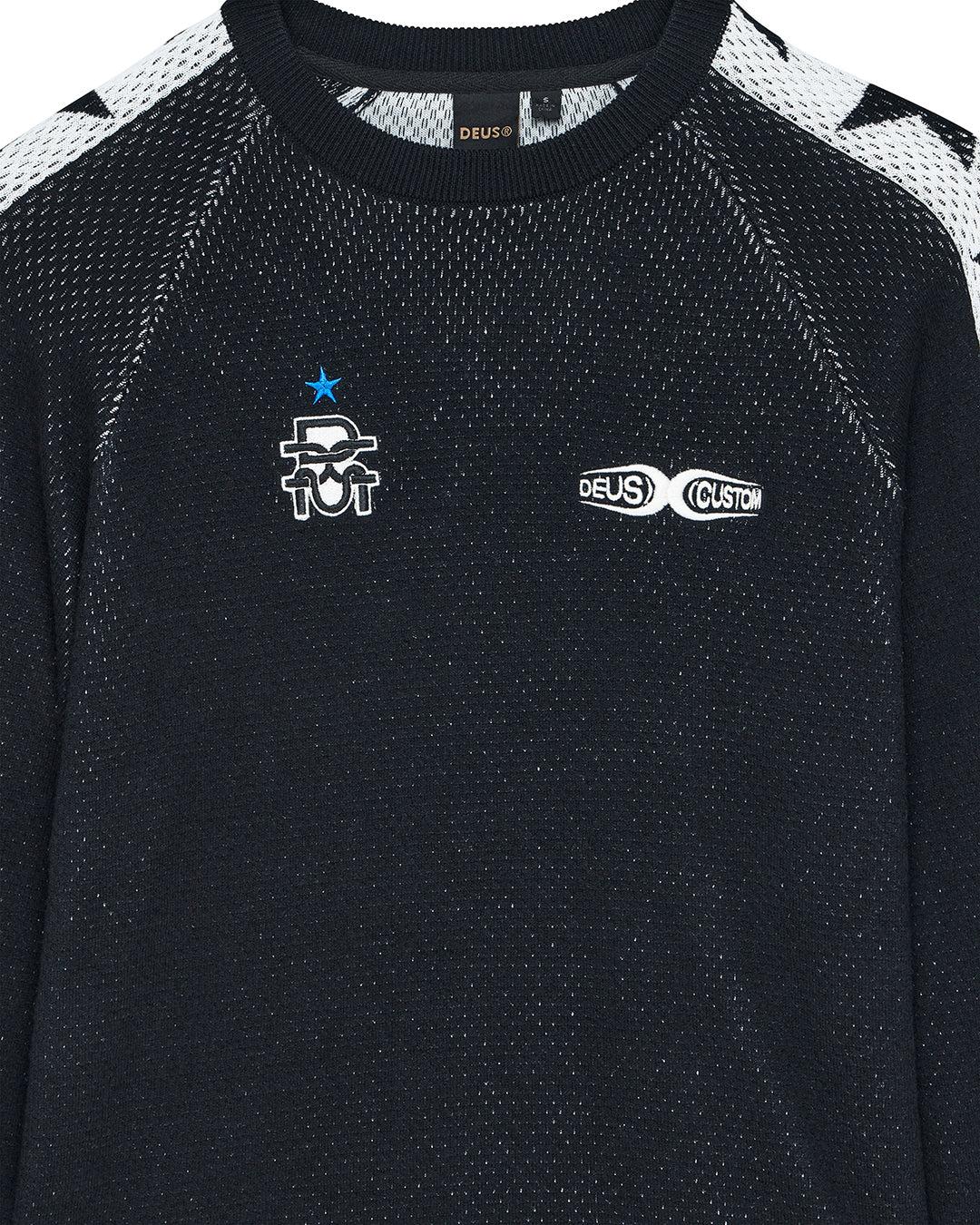 Icon Mesh Knit Top - Black Product Image