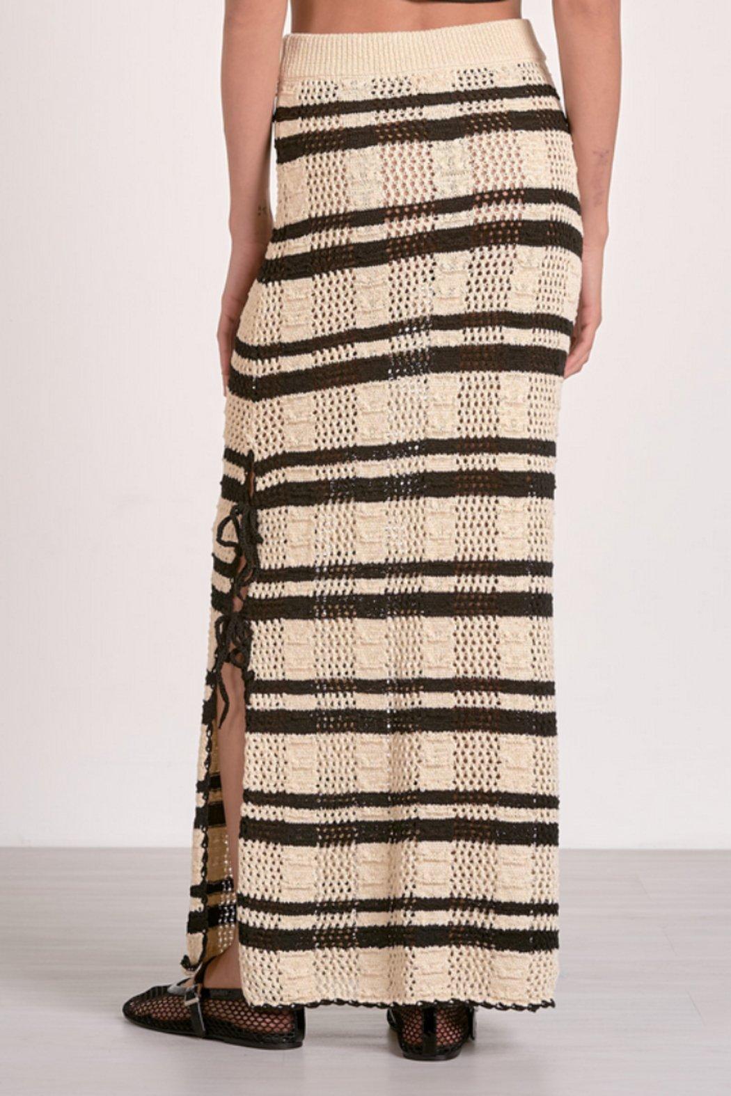 Striped Maxi Crochet Skirt Product Image
