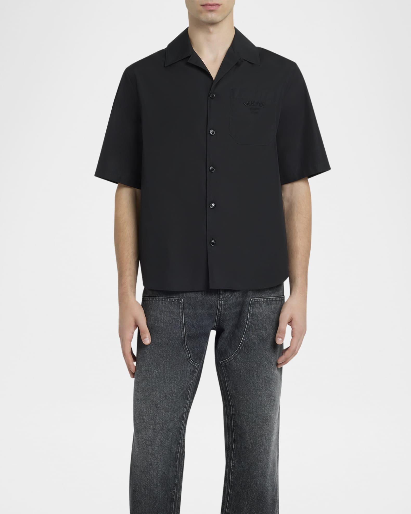 Men's Medusa Chains Poplin Camp Shirt Product Image