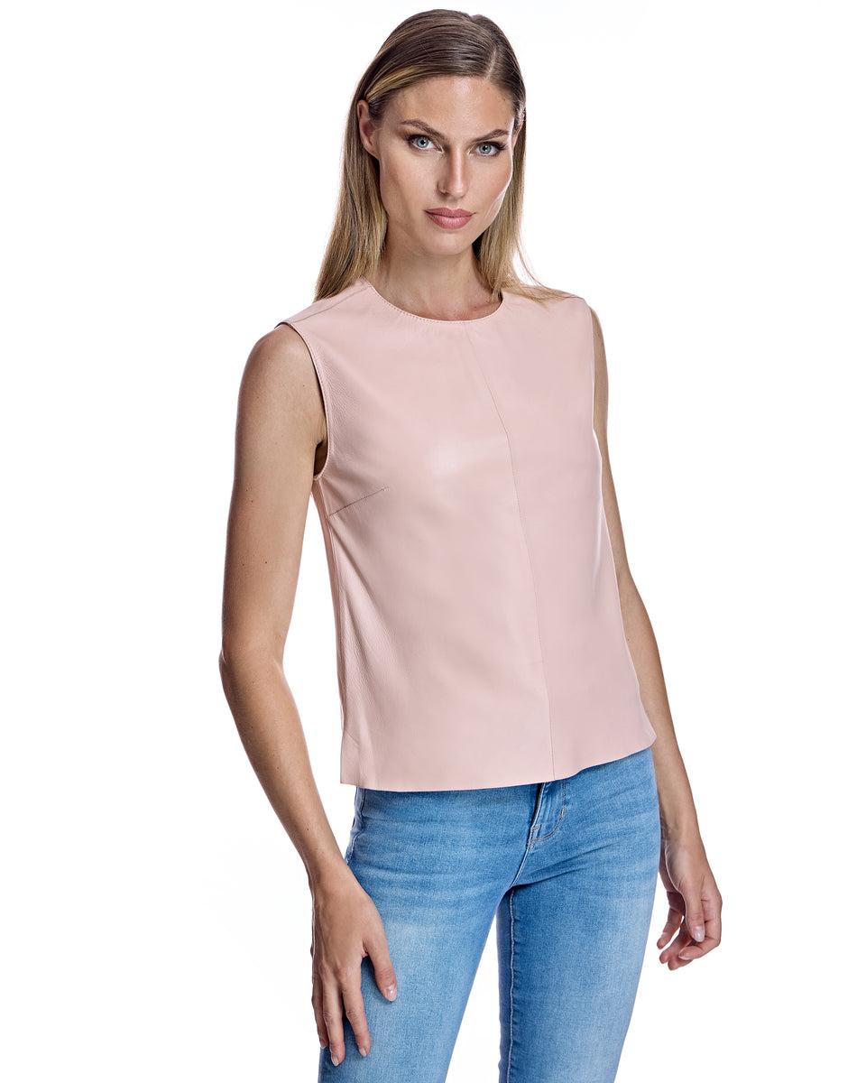 Leather Sleeveless Shirt Product Image