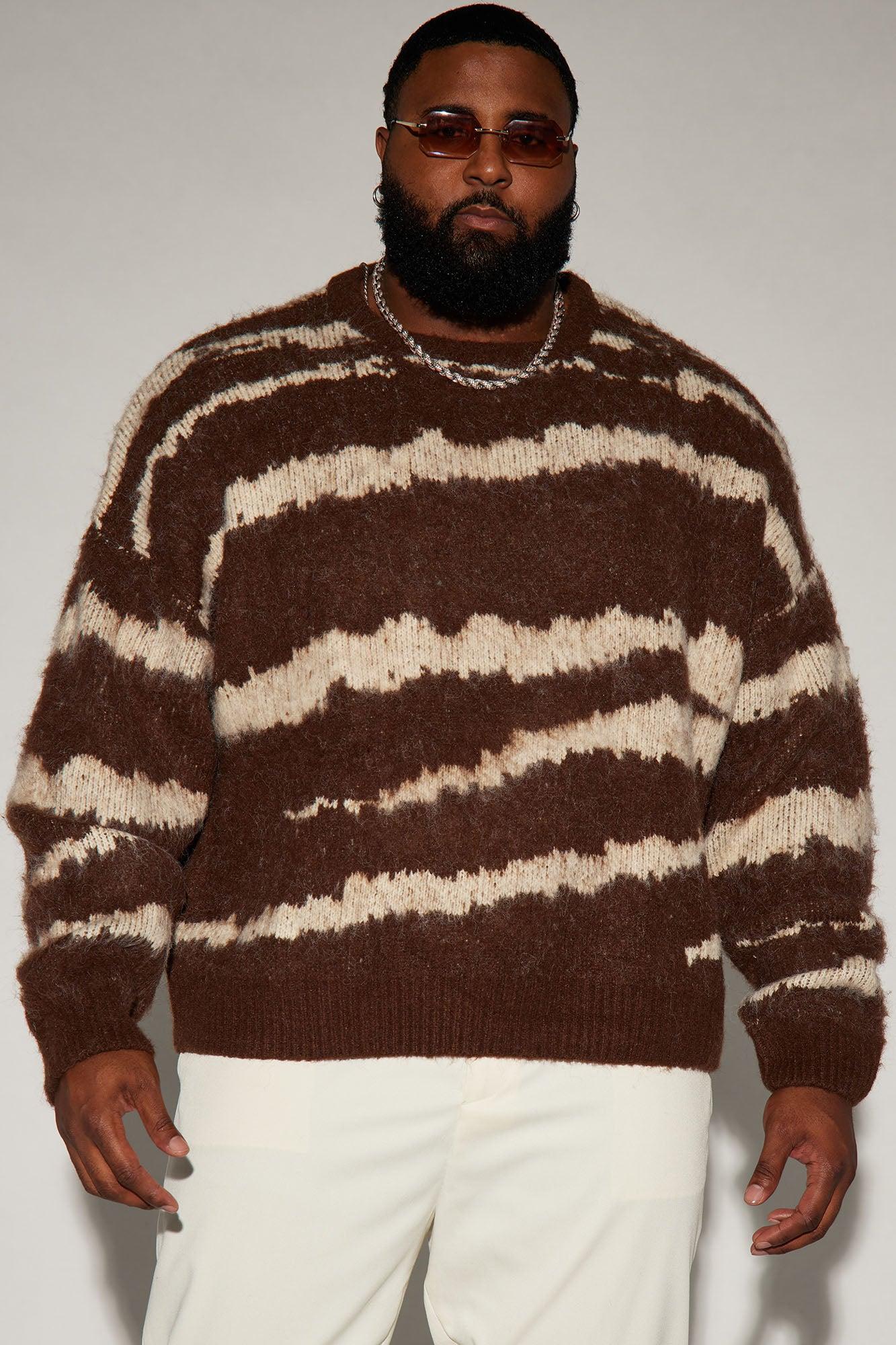 In The Game Crewneck Sweater - Brown/combo Product Image