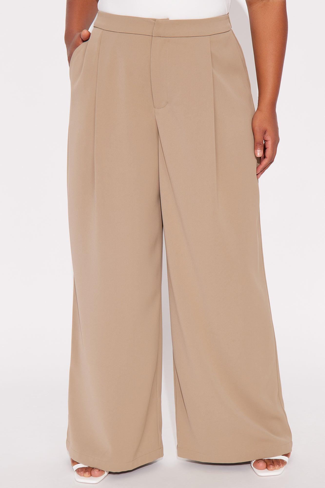 Make Your Point Wide Leg Trouser - Taupe Product Image