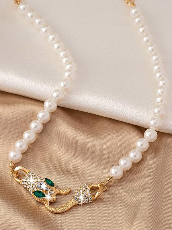 Beaded Snake Shape Dainty Necklace Necklaces Accessories Product Image