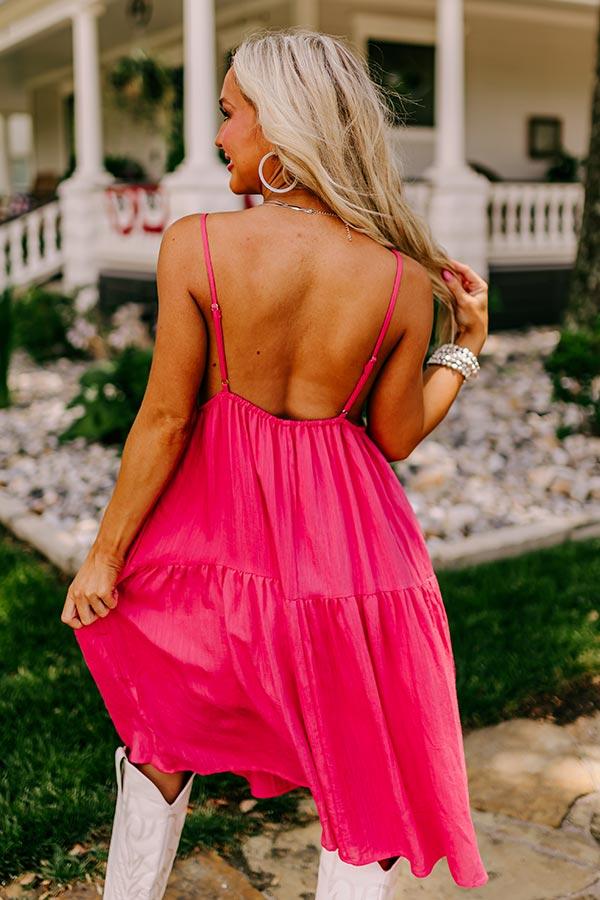 Having A Blast Babydoll Dress In Hot Pink Product Image