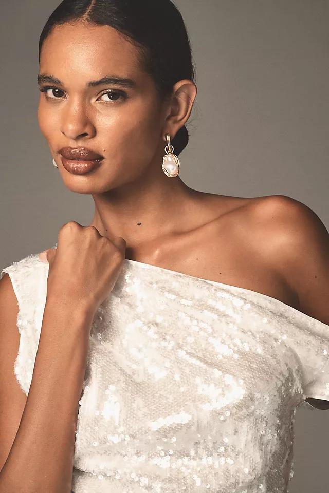 Mare Mare One-Shoulder Draped Sequin Slip Mini Dress Product Image