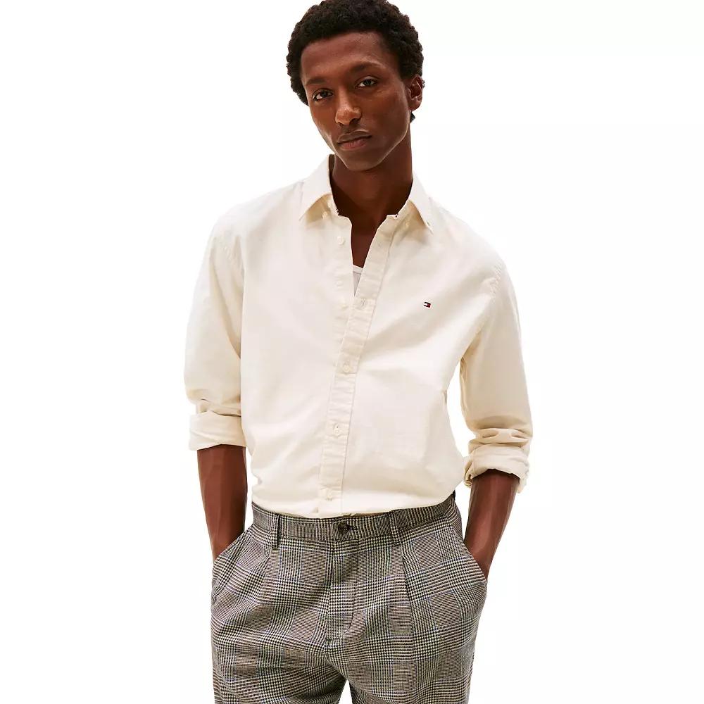 Men's Tommy Hilfiger Regular Fit Essential Stretch Oxford Shirt,  Product Image