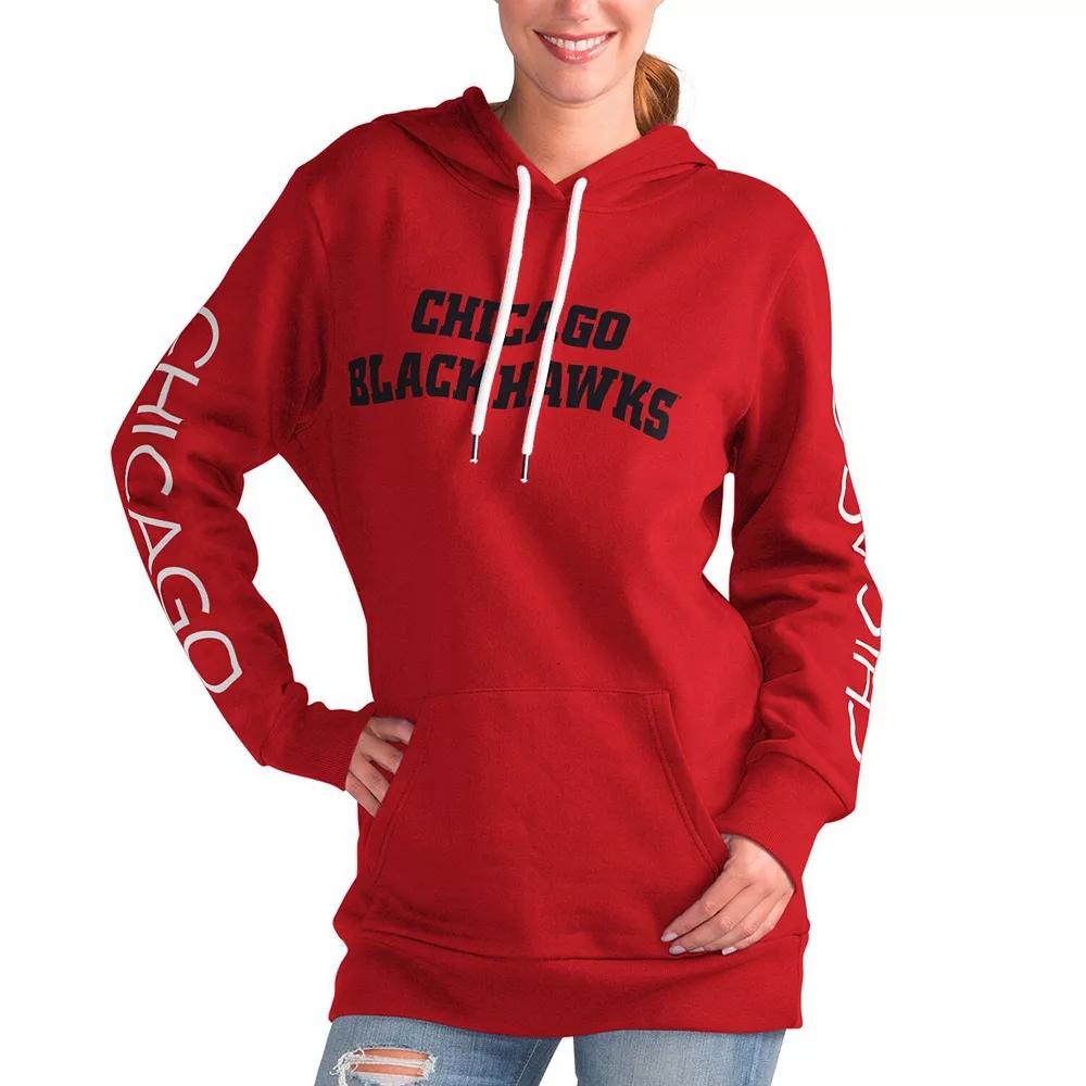 Women's G-III 4Her by Carl Banks Red Chicago Blackhawks Overtime Pullover Hoodie,  Product Image