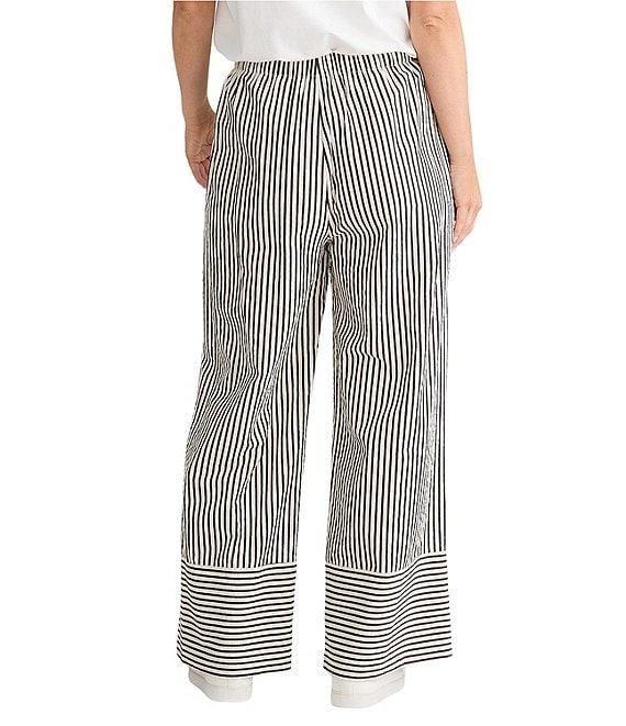 Brave + True Portia Striped Wide Leg Elastic Waist Front Tie Pants Product Image