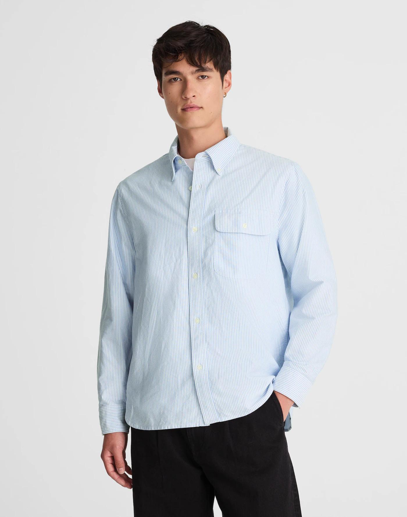 Oxford Stripe Work Shirt Product Image