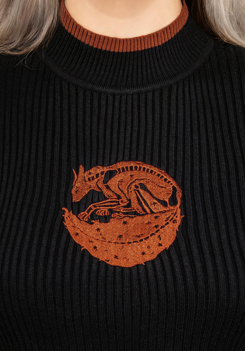 Foxfire Embroidered Knit Sweater Product Image