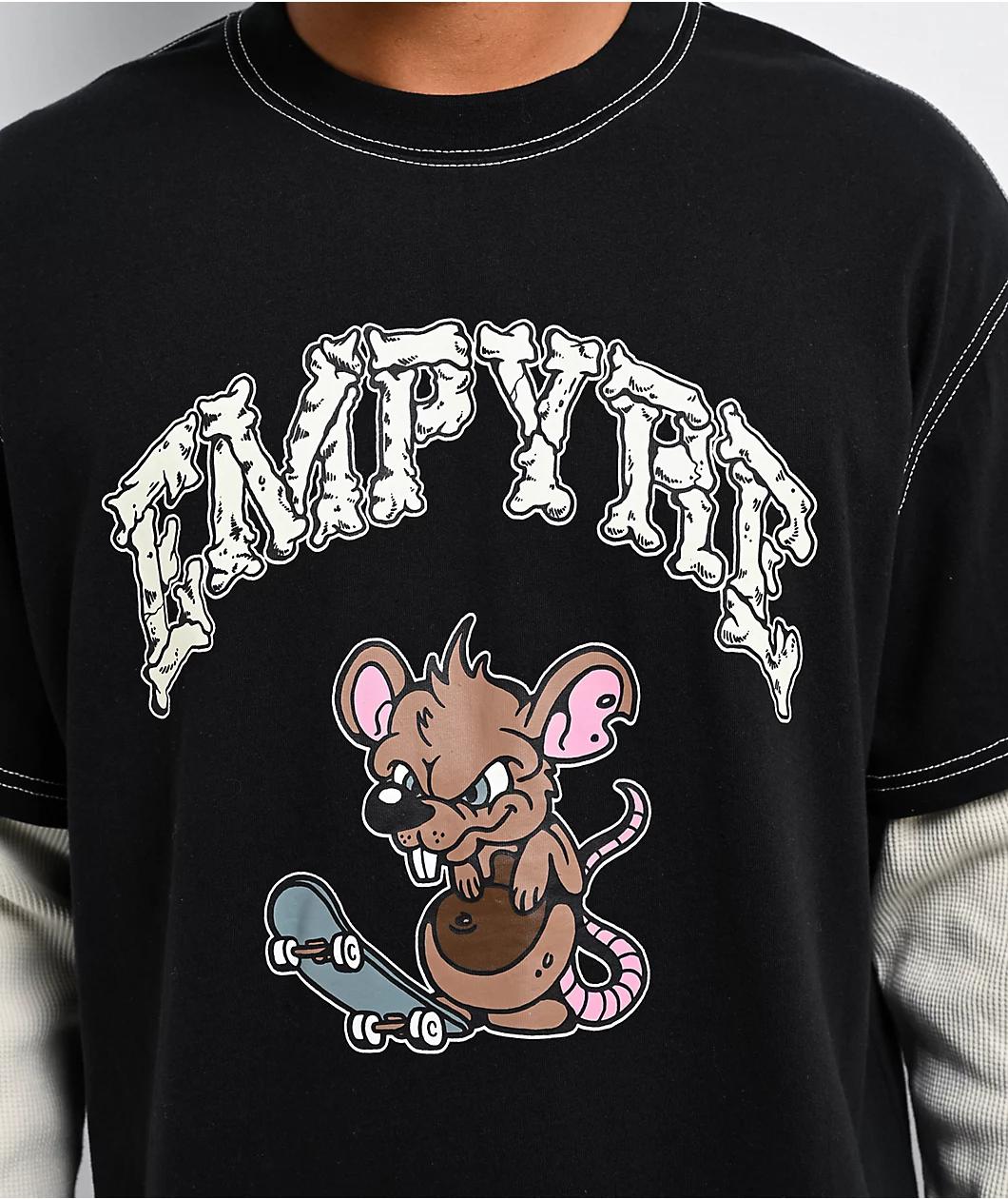 Empyre Rat Loose Screw Black & Cream 2fer Long Sleeve T-Shirt Product Image