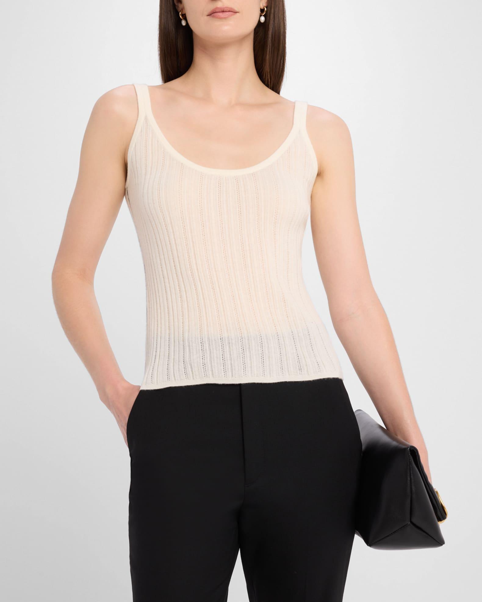 Pointelle Knit Slim Tank Top Product Image