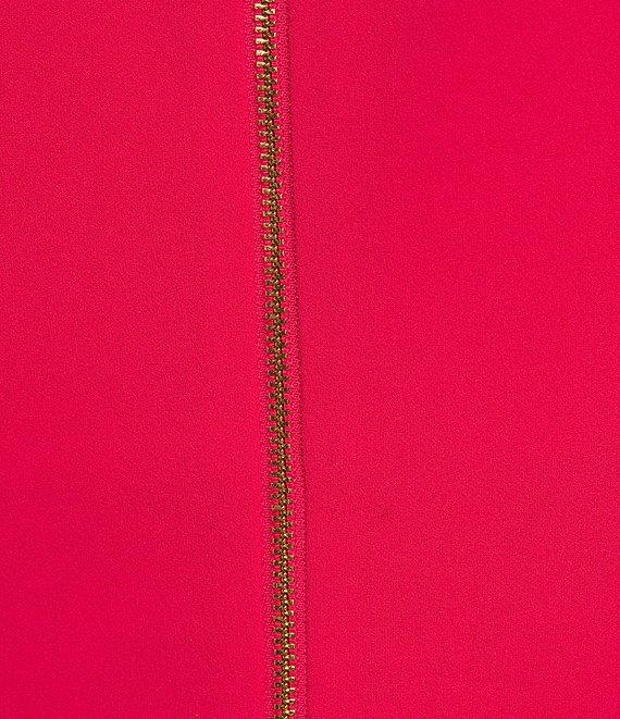 Investments Scuba Crepe Short Sleeve Fit and Flare V-Neck Dress Product Image