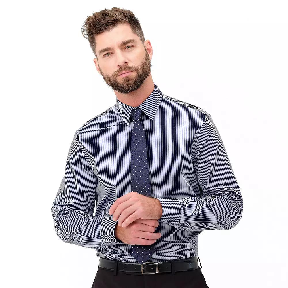 Men's Nick Graham Modern-Fit Stretch Dress Shirt & Tie Set,  Product Image