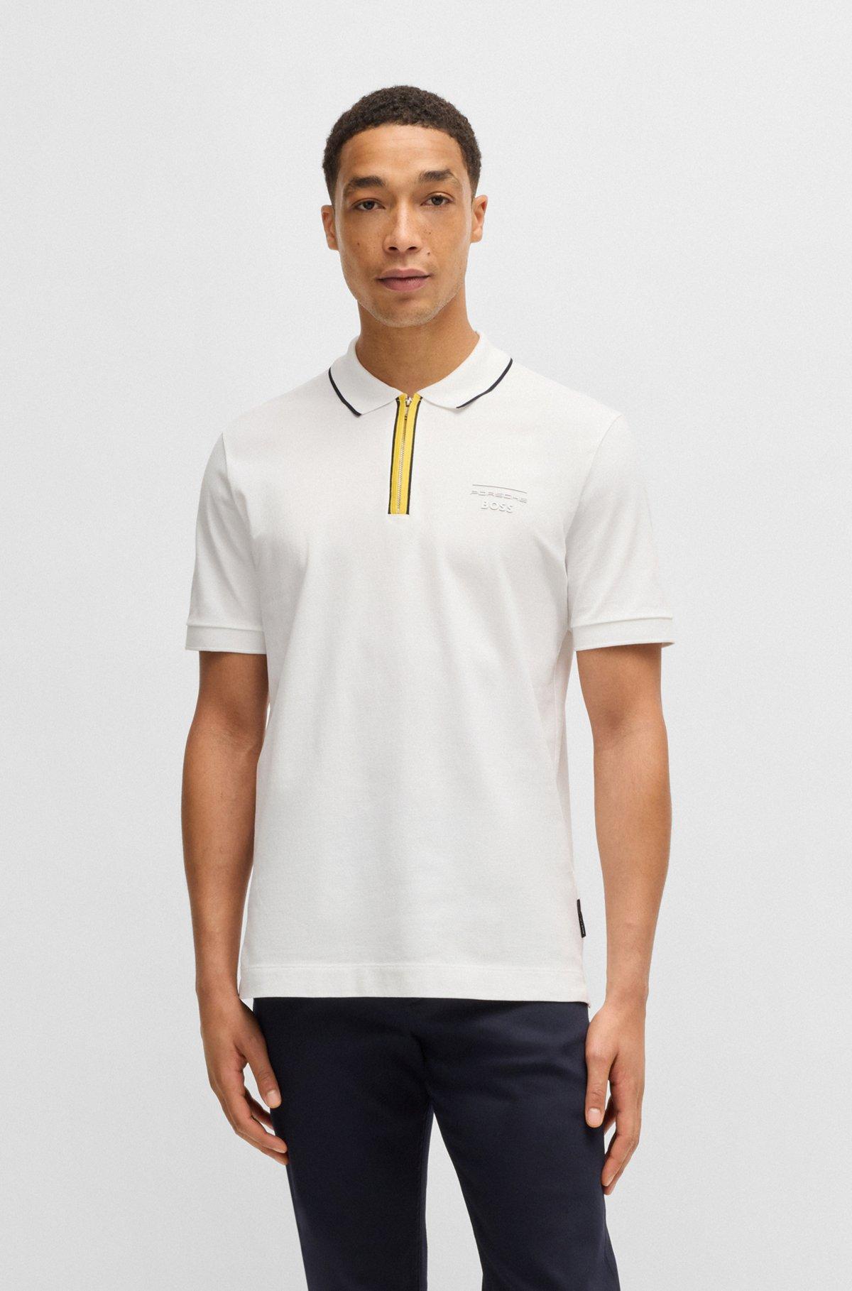 Porsche x BOSS stretch-cotton polo shirt Product Image