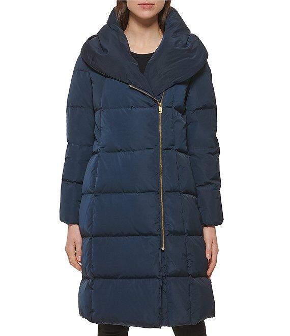 Cole Haan Signature Taffeta Down Quilted Oversize Hooded Front Zip Coat Product Image