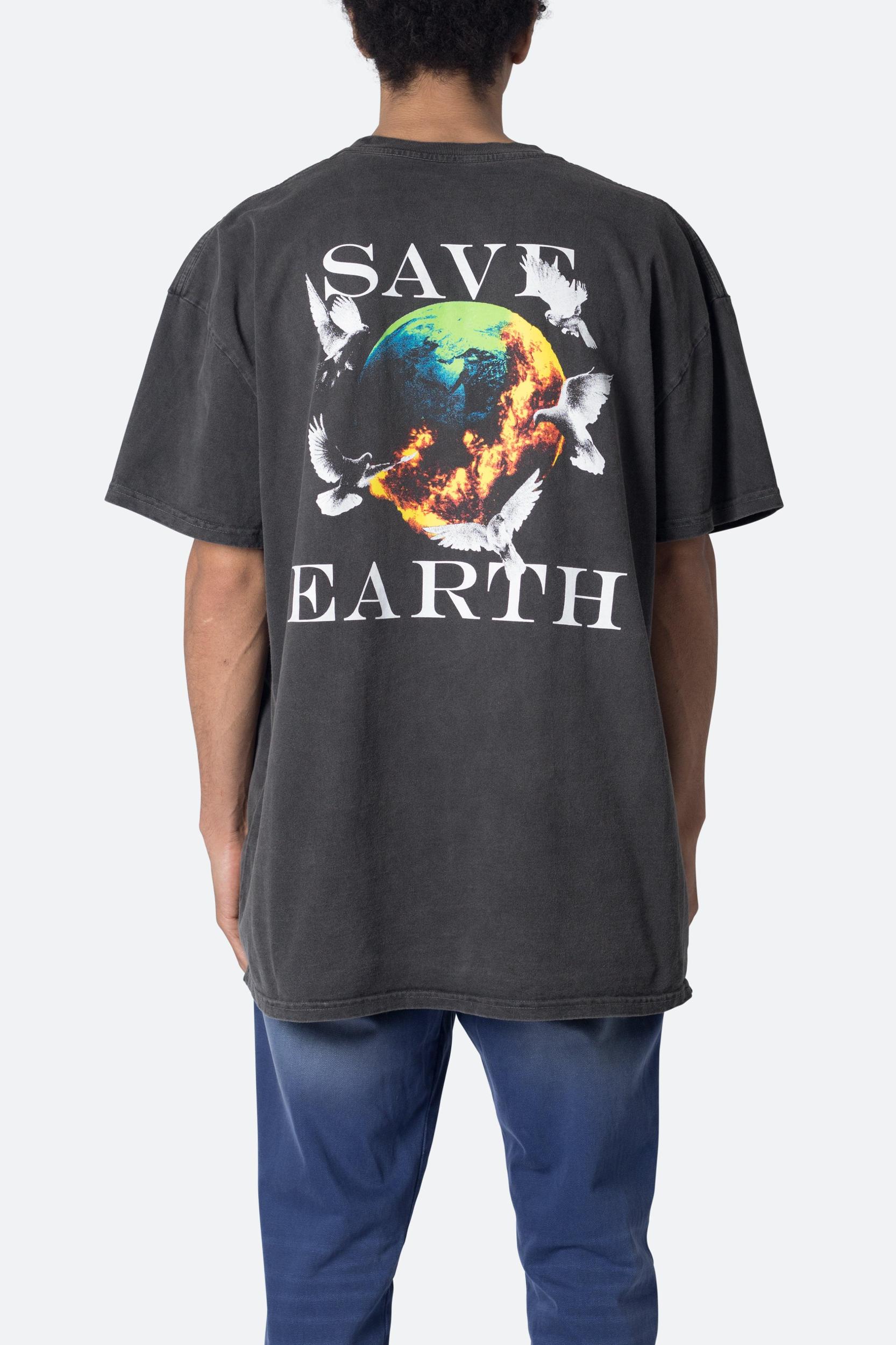 Save Earth Vintage Tee - Black Product Image