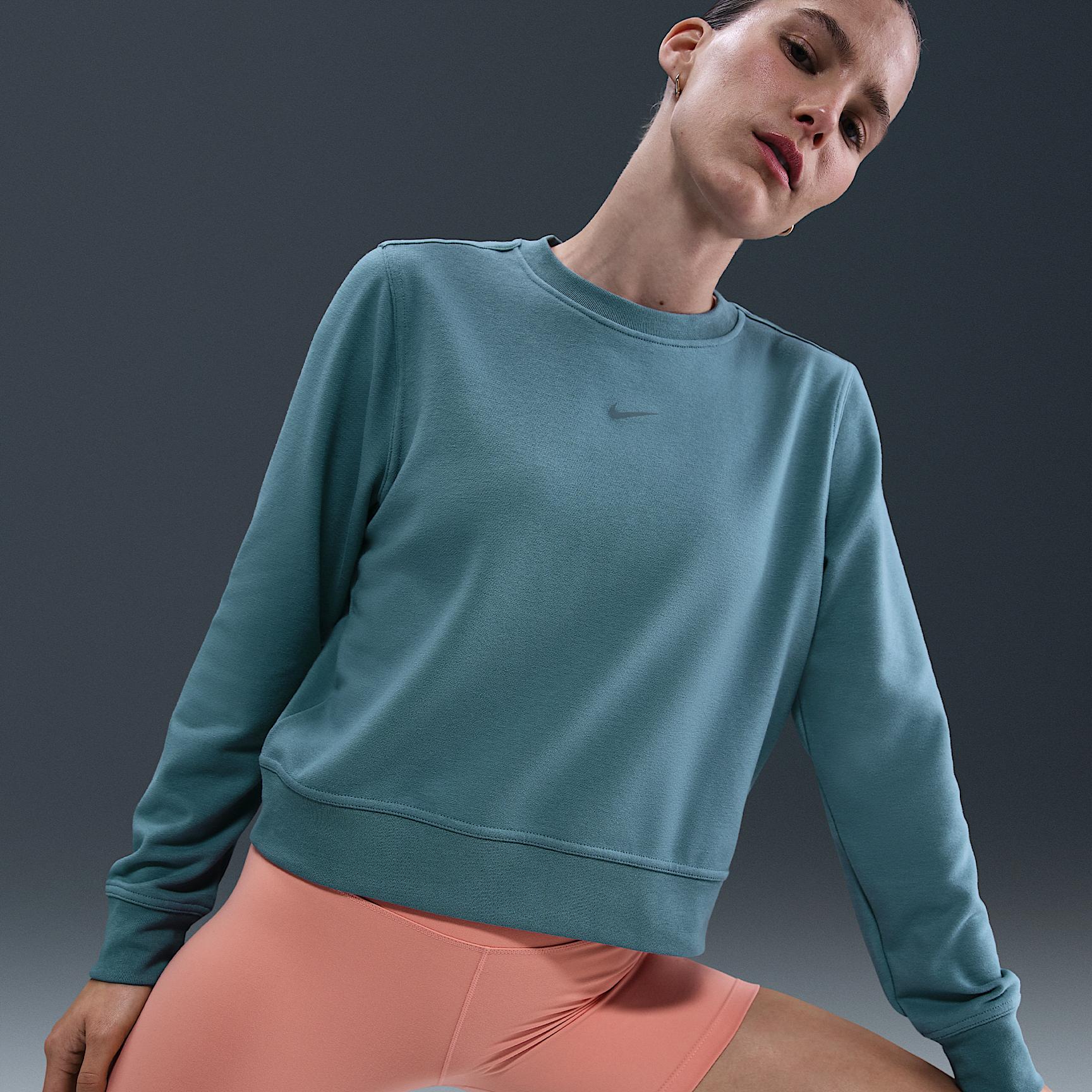 Nike Dri-FIT One Women's Crew-Neck French Terry Sweatshirt Product Image