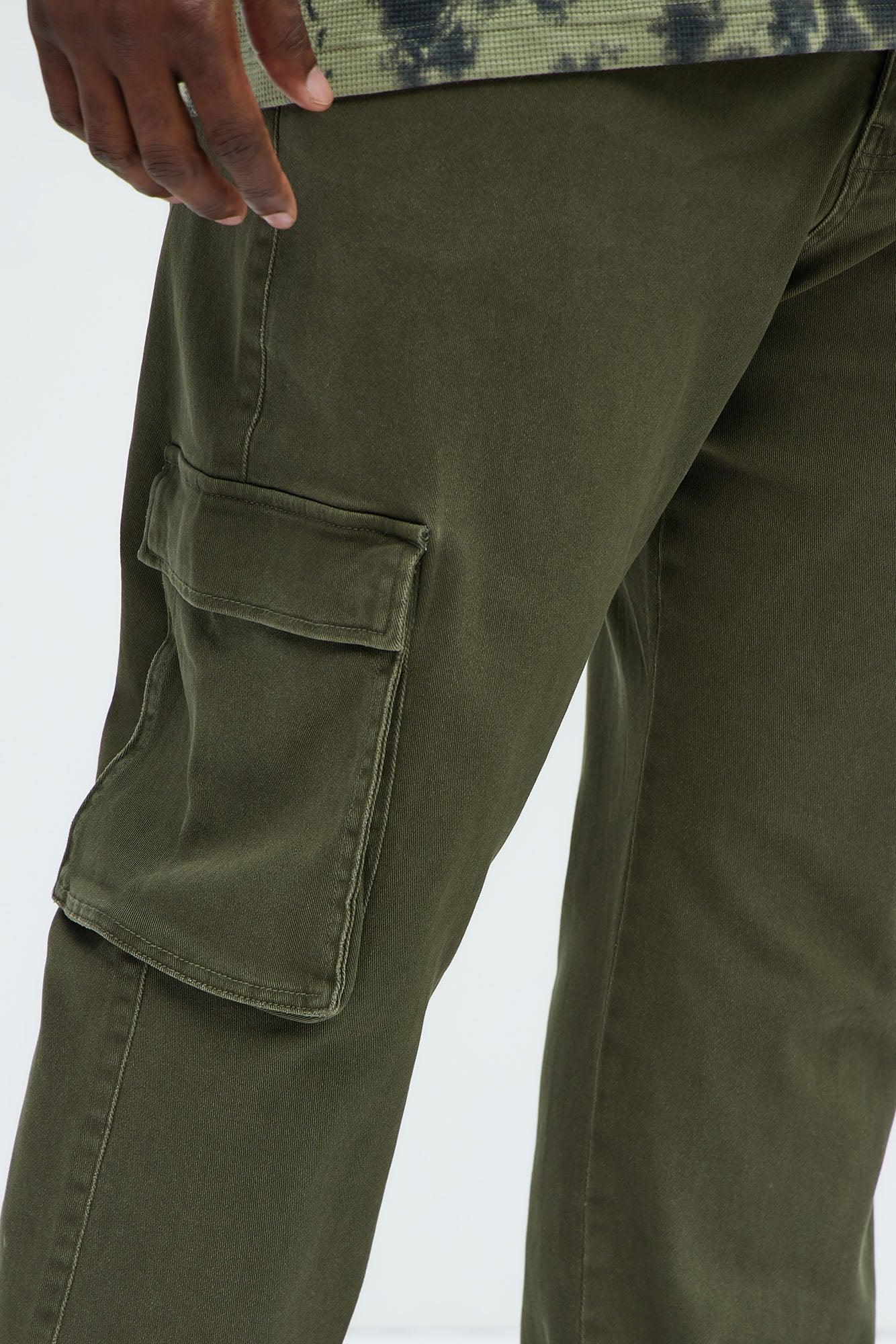 Classic Straight Cargo Jeans - Olive Product Image