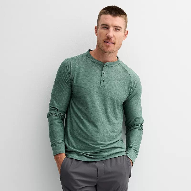 Men's FLX Long Sleeve Luxury Soft Wander Henley,  Product Image