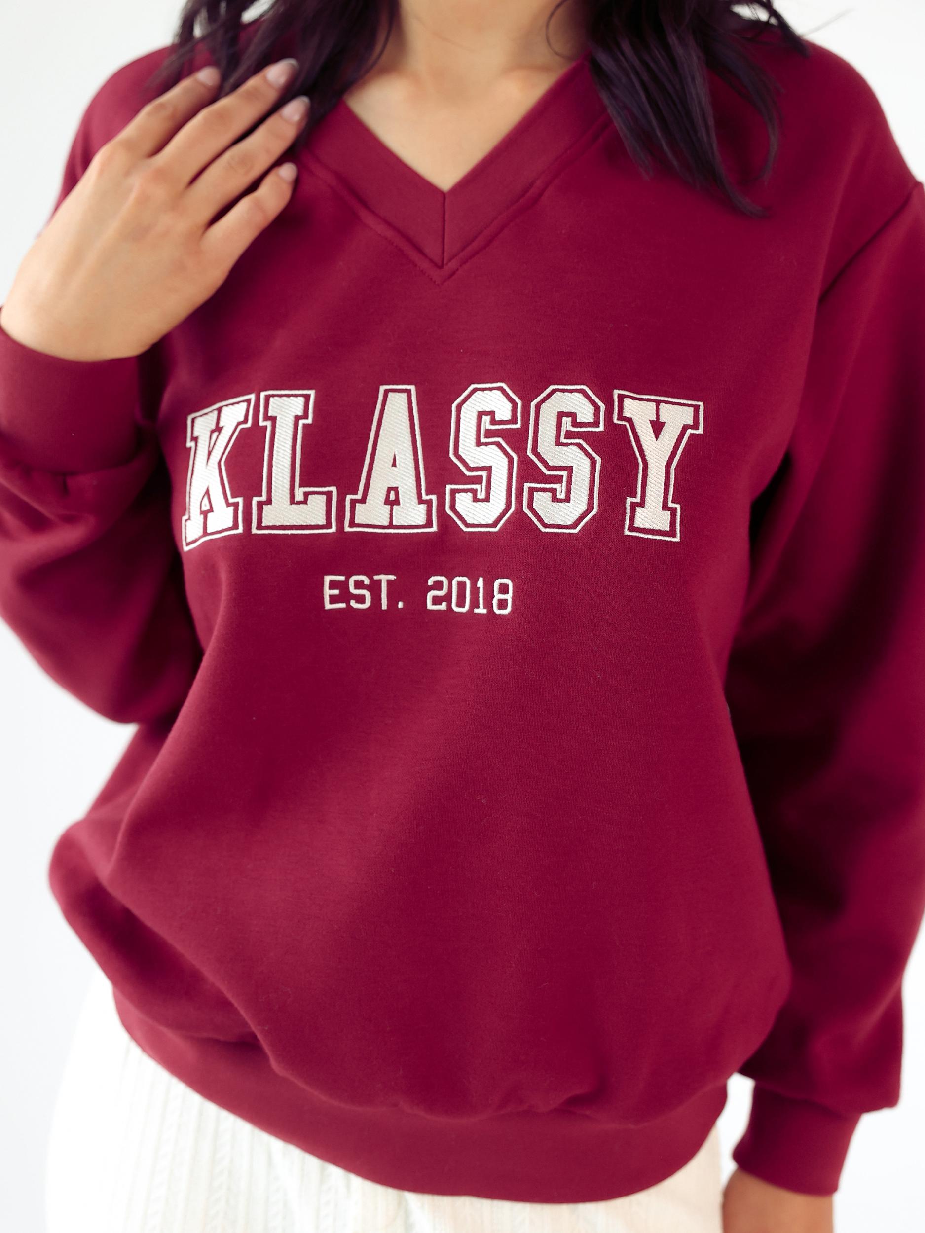 Klassy Varsity Sweater Product Image
