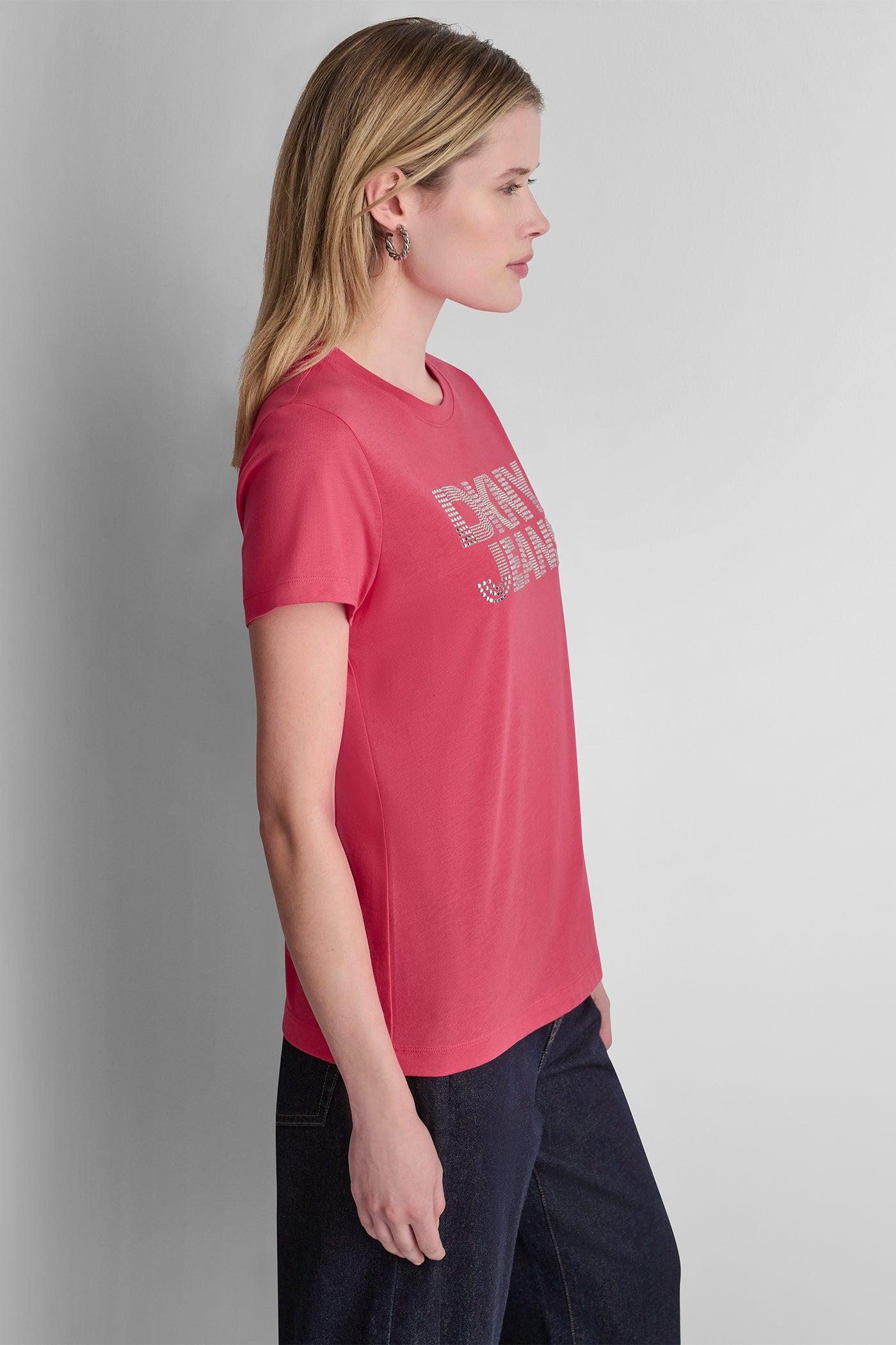 DKNY JEANS STACKED RHINESTONE DOME TEE Product Image