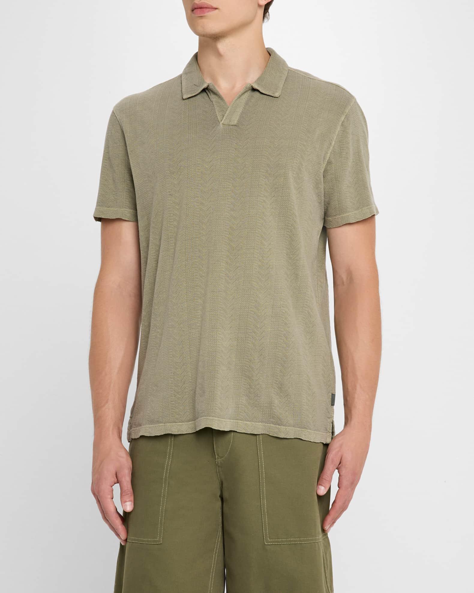 Men's Zion Jacquard Johnny Collar Polo Shirt Product Image