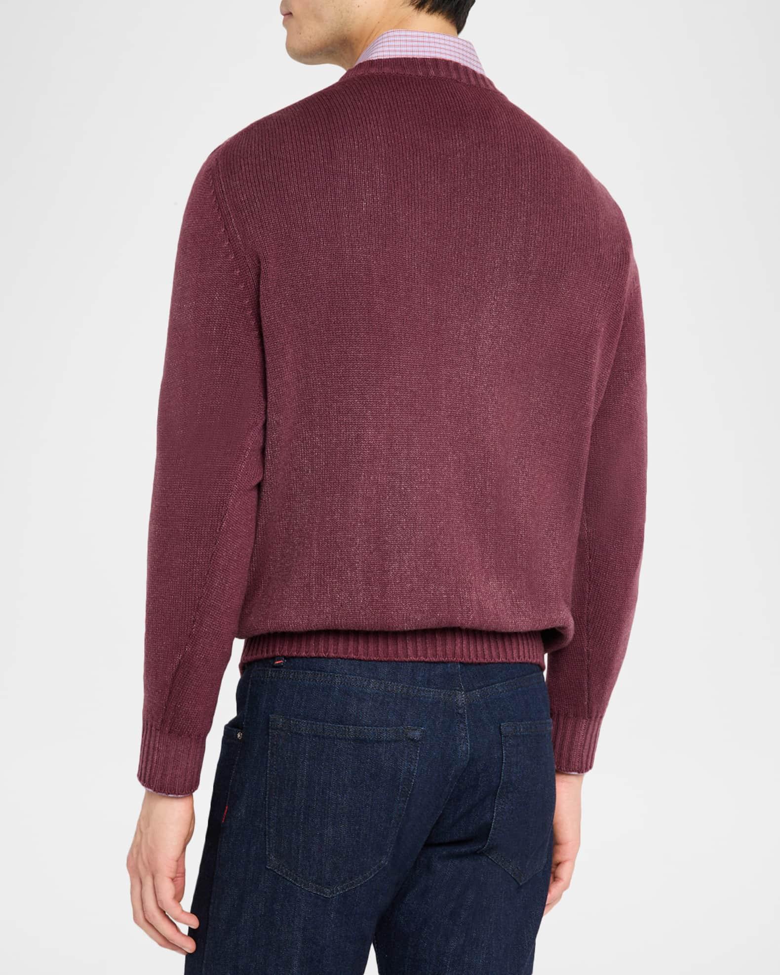 Men's Cashmere Diamond Cable Crewneck Sweater Product Image
