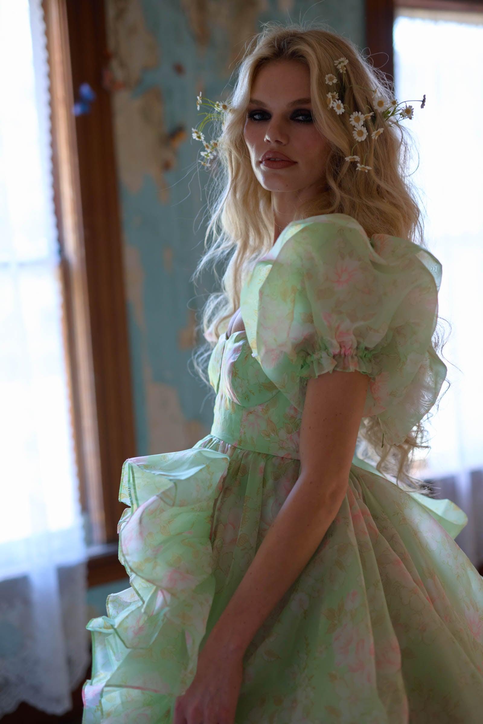 The Acid Trip In Bloom Bridal Gown Product Image