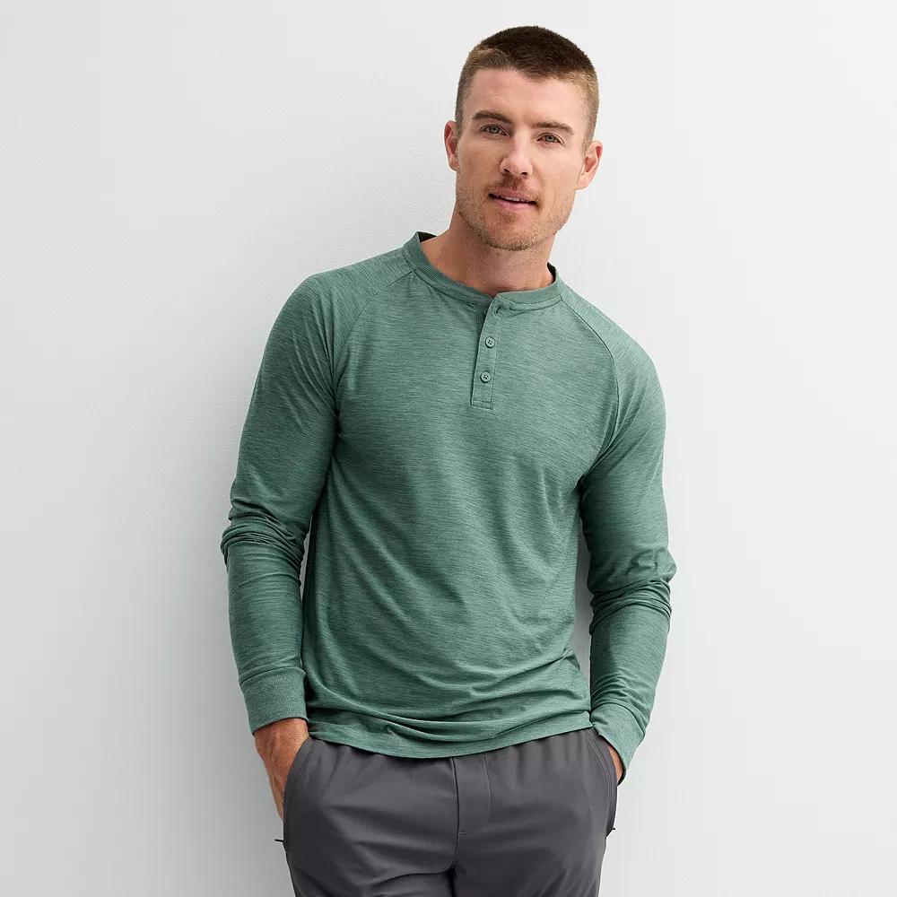 Men's FLX Long Sleeve Luxury Soft Wander Henley,  Product Image