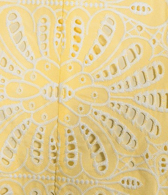 Antonio Melani Jayden Eyelet Sweetheart Neckline A-Line Midi Dress Product Image