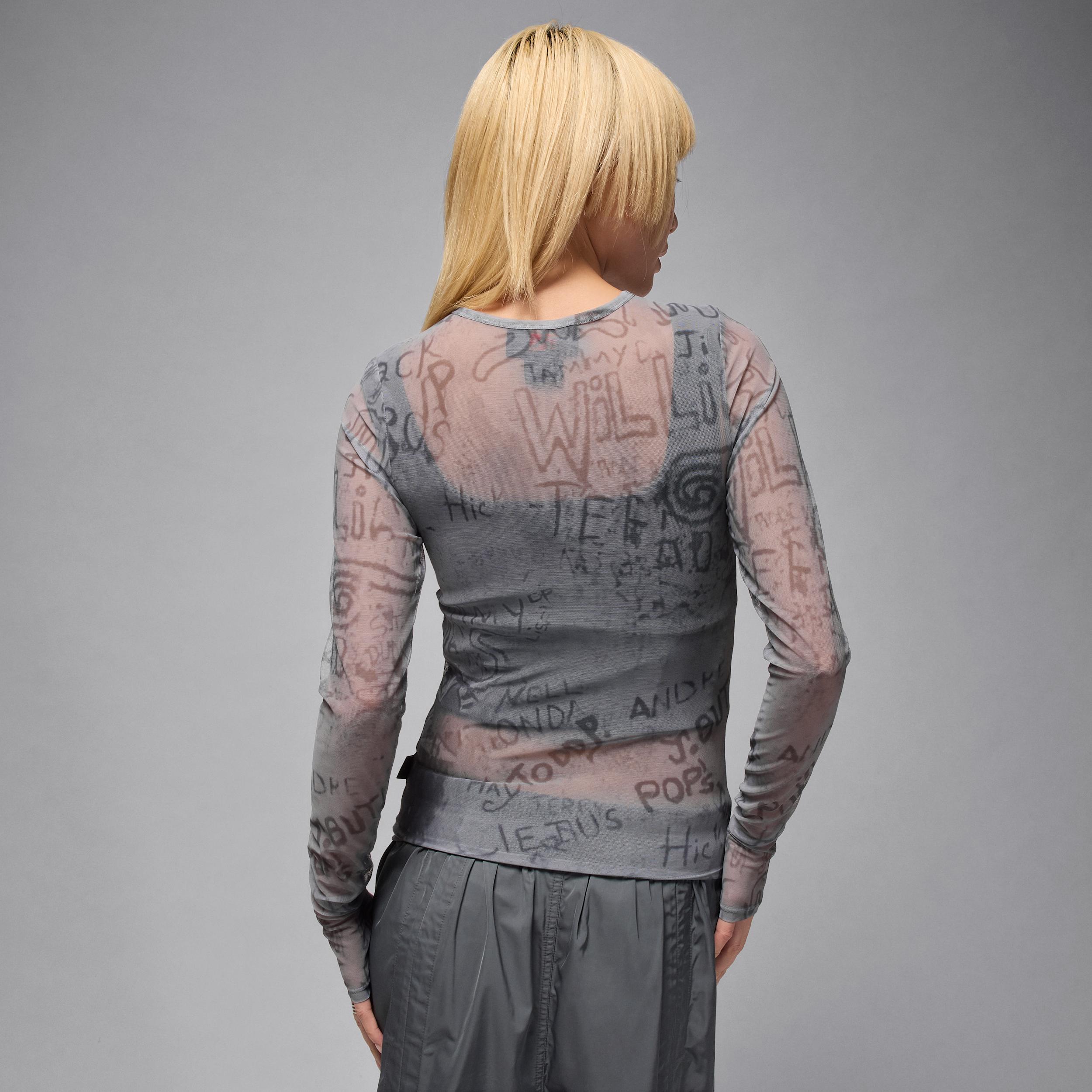 Womens Air Jordan Mesh Long-Sleeve Top | HQ9174-070 Product Image