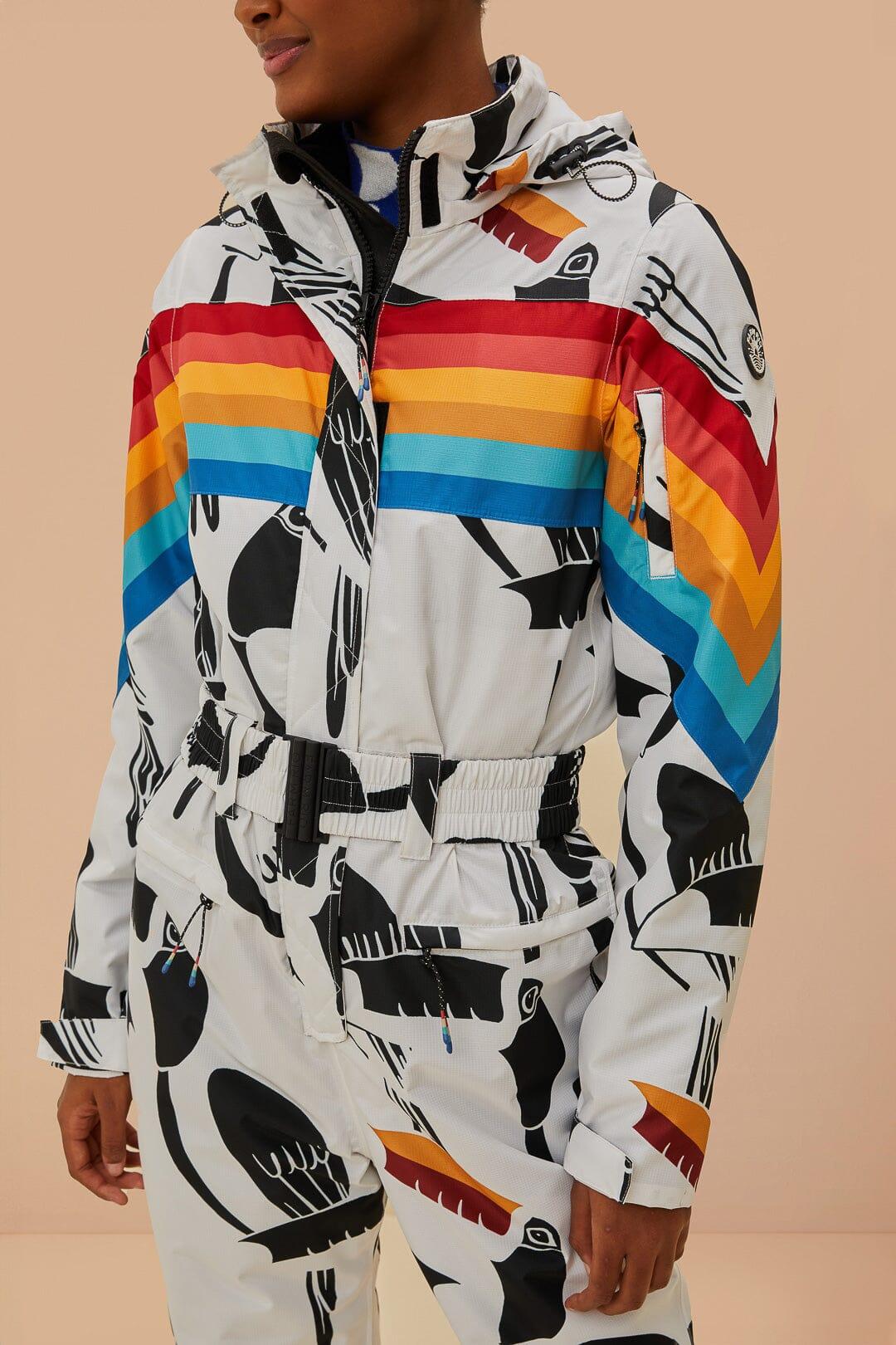 White Toucans Rainbow Ski Jumpsuit Product Image