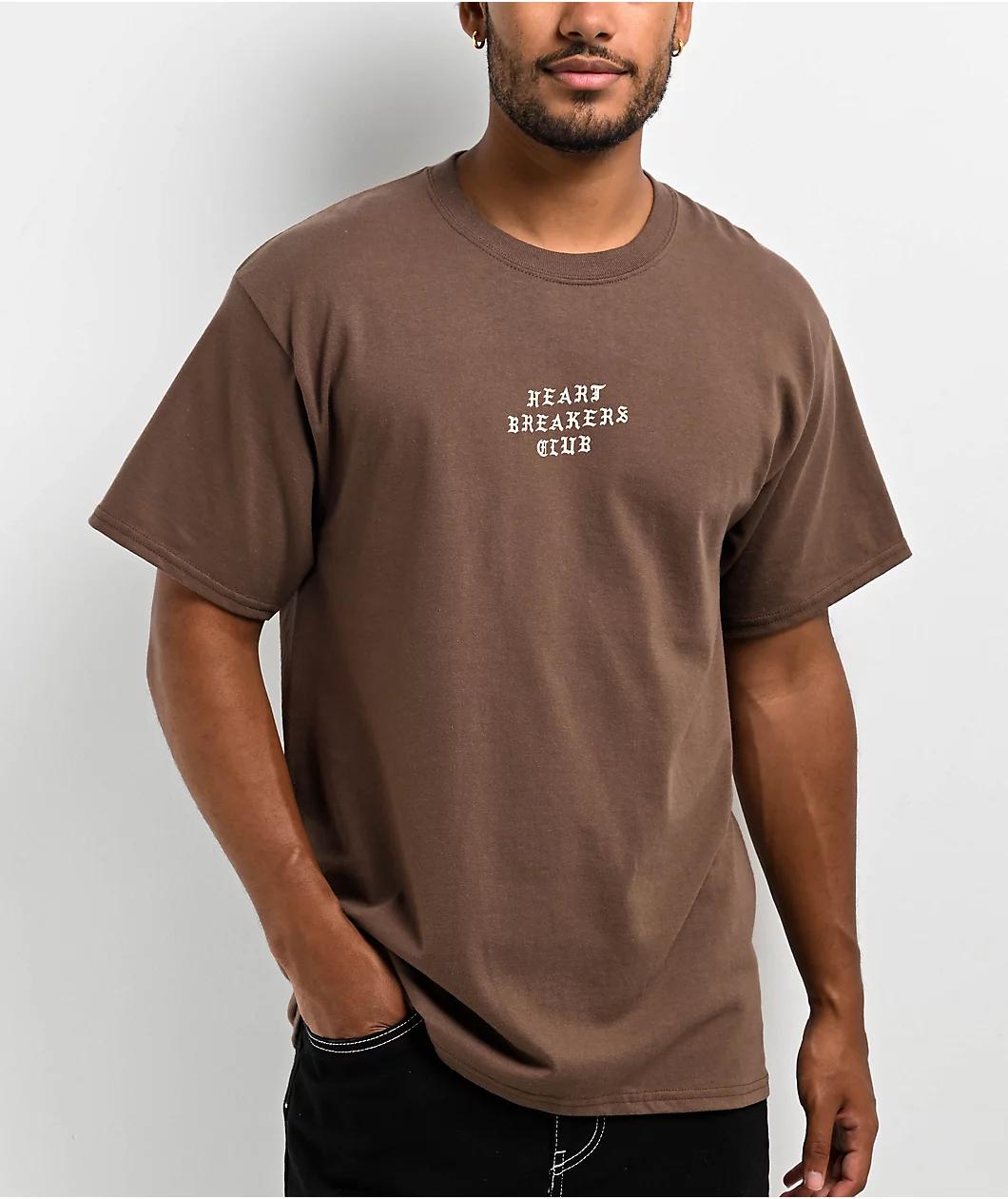 Heartbreakers Club Love Hurts Brown T-Shirt Product Image