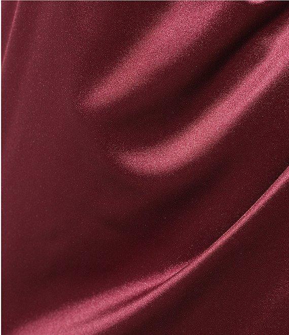 B. Darlin Spaghetti Strap Drape Neck Stones & Lace Up Back Dress Product Image