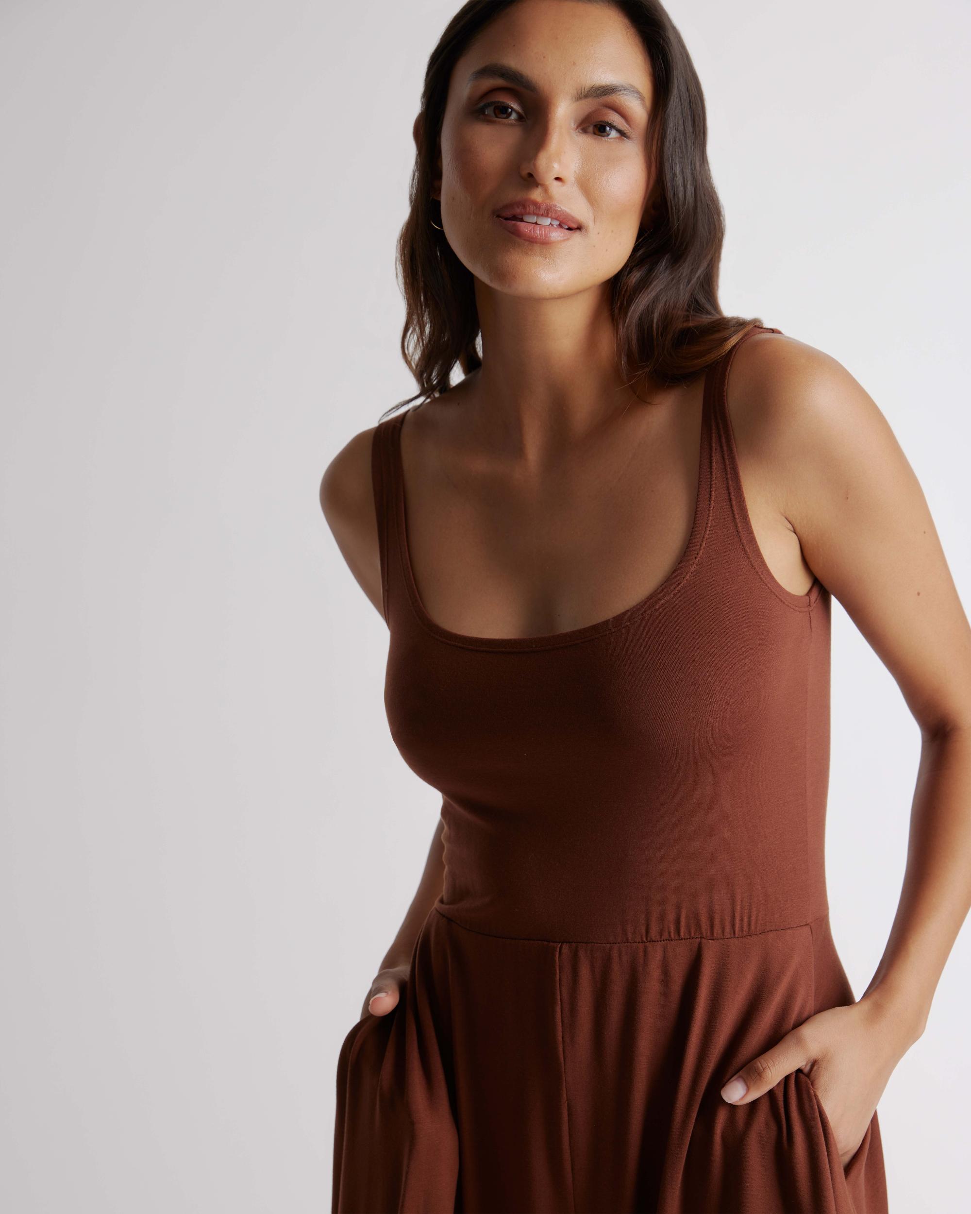 Quince | Women's Tencel Jersey Fit & Flare Dress Product Image