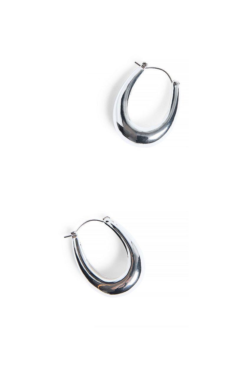 Silver Plated Hoop Earrings Product Image