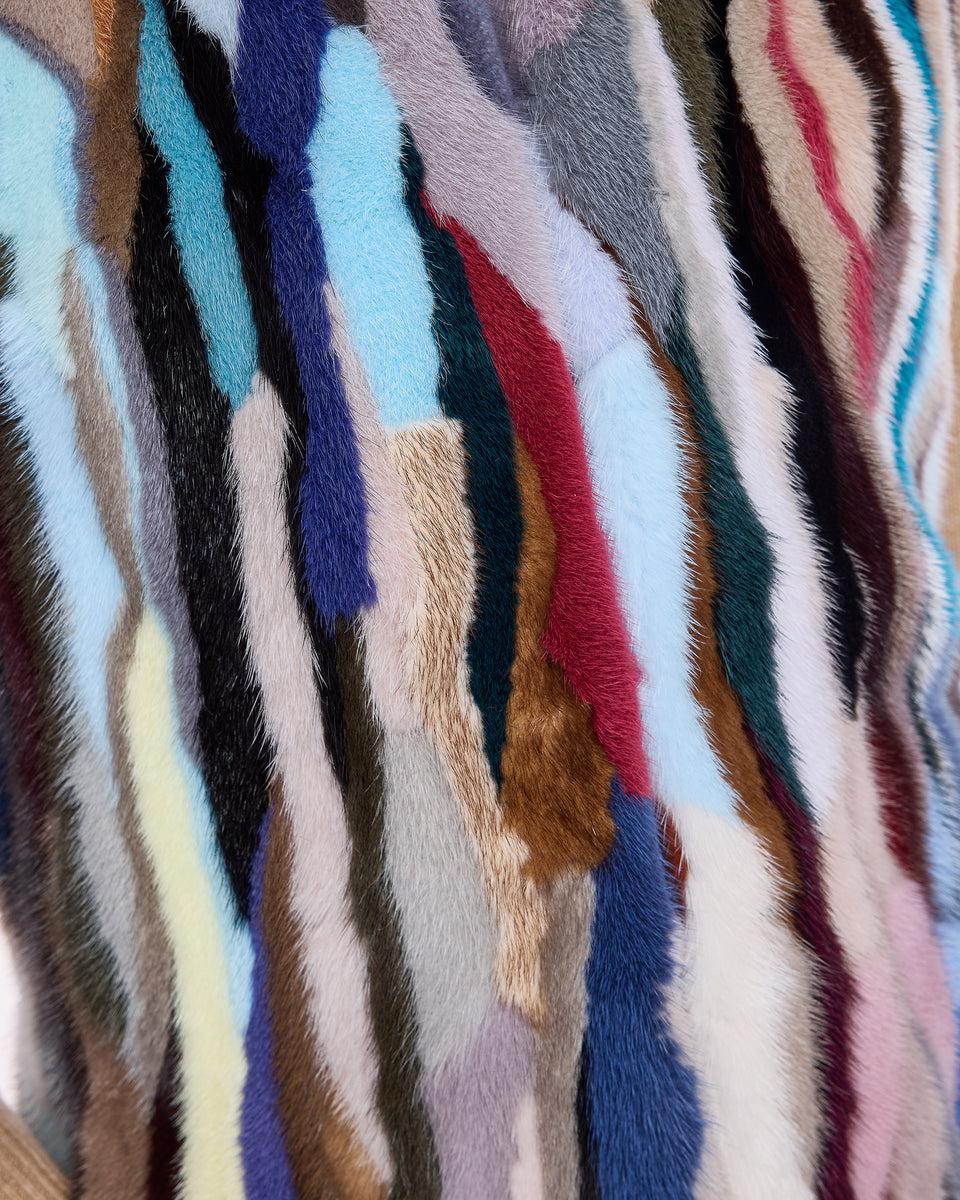 Multicolor Mink Sections vest Product Image