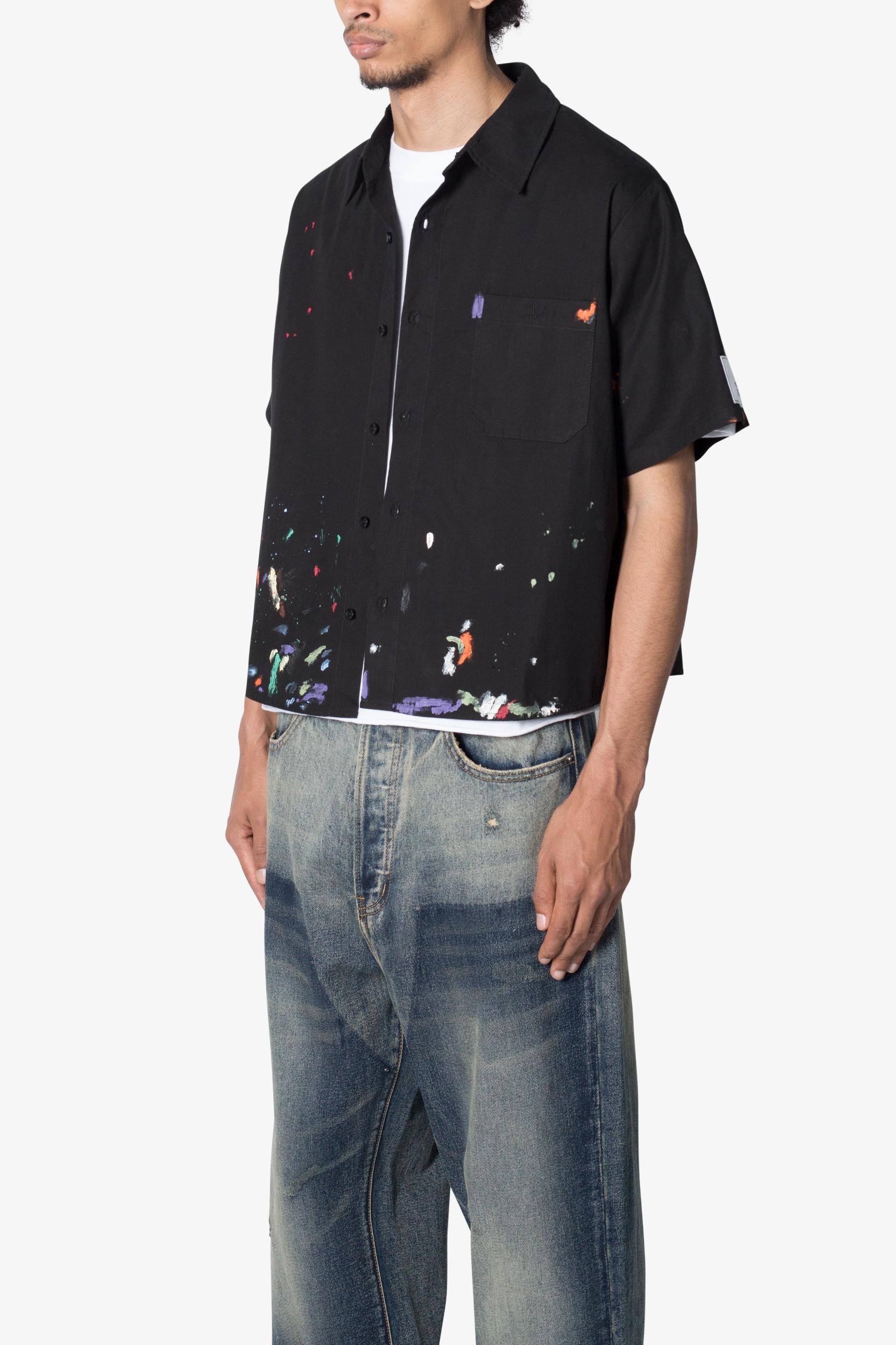 Poplin Painter S/S Shirt - Black Product Image