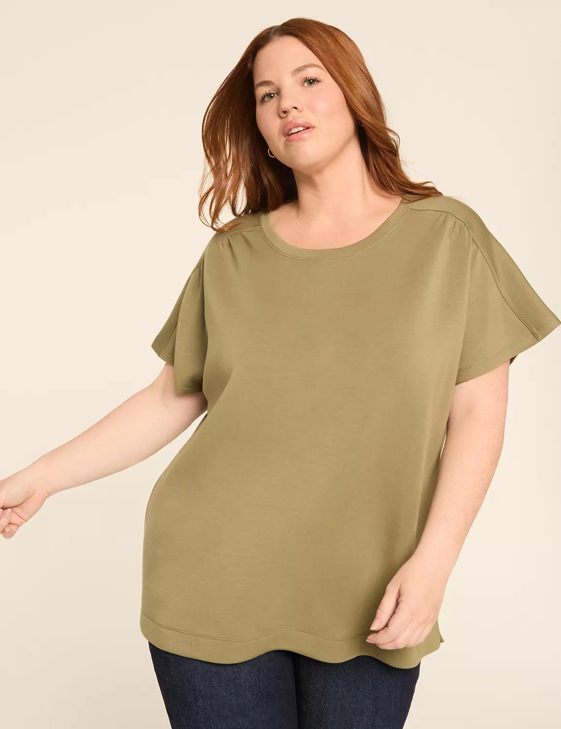 Journey Dolman-Sleeve Shirred-Shoulder Top Product Image