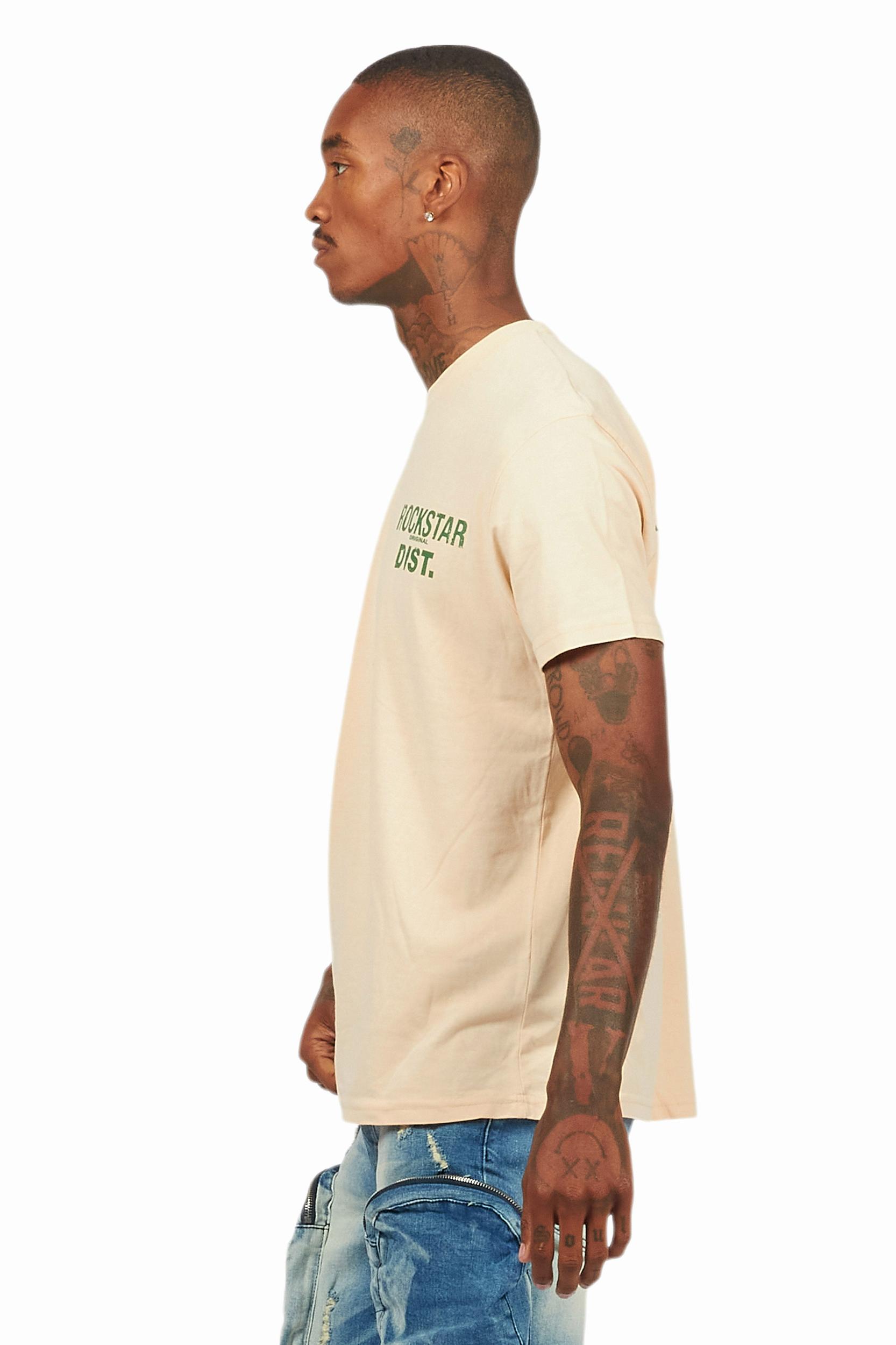 Lake Vintage Sand/Green Graphic T-Shirt Male Product Image