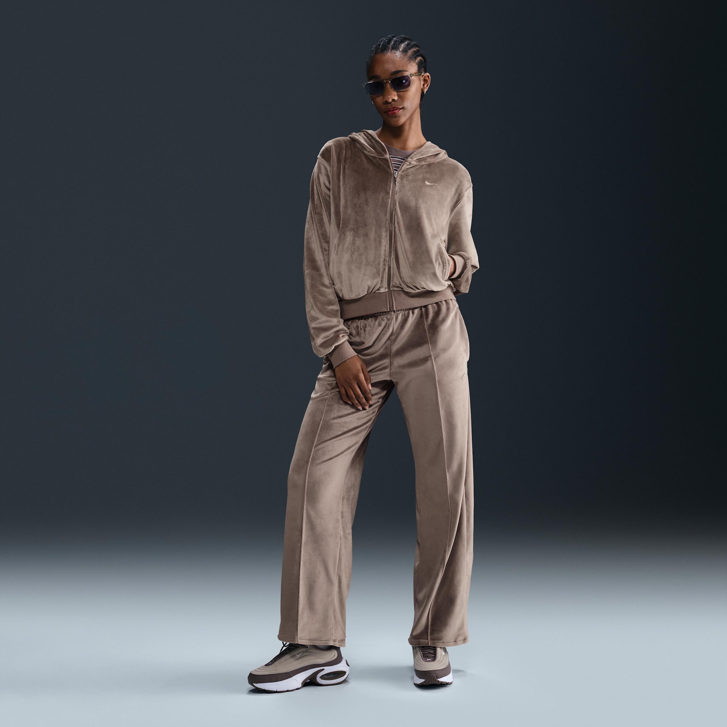 Nike Sportswear Chill Knit Women's Loose Velour Full-Zip Hoodie Product Image