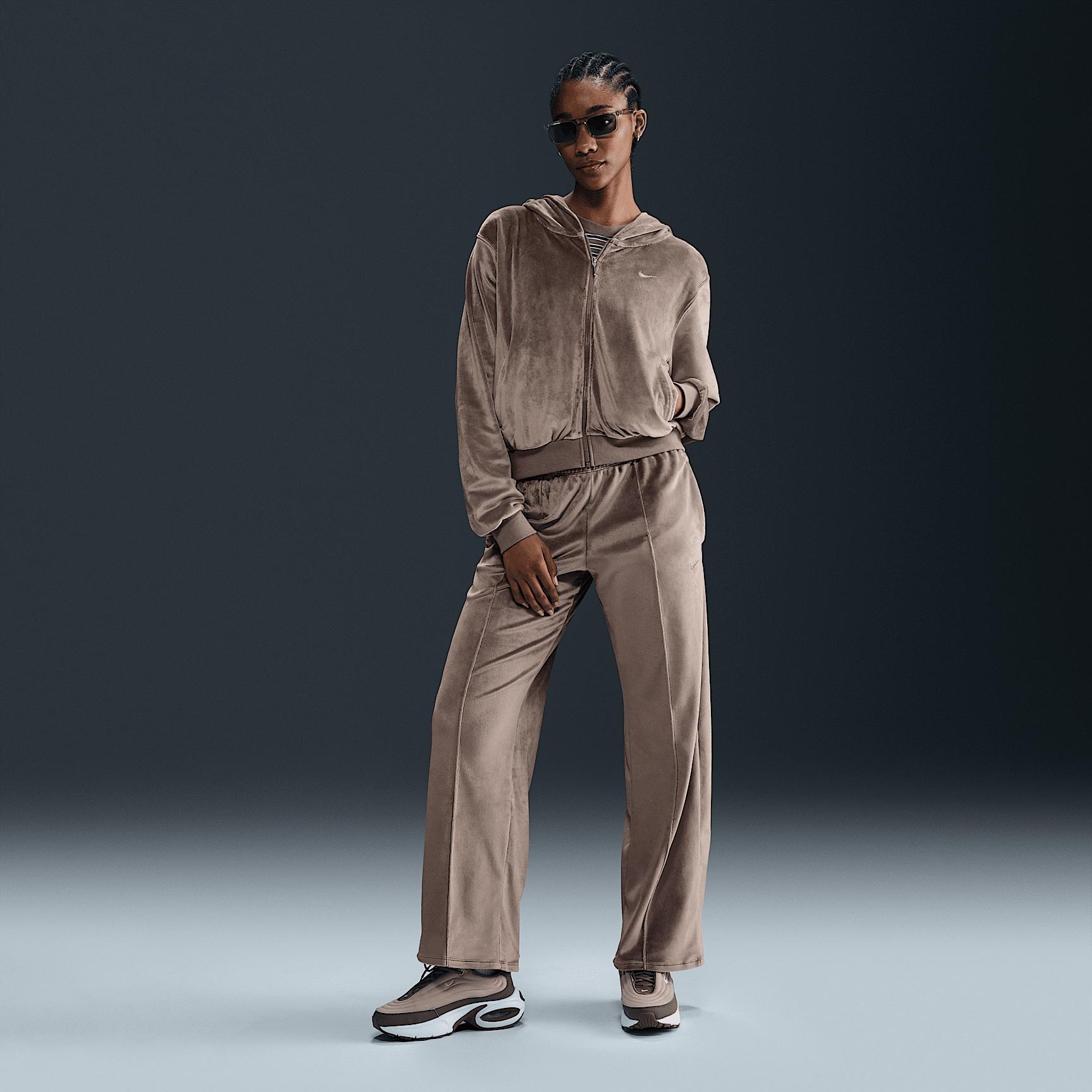 Nike Sportswear Chill Knit Women's Loose Velour Full-Zip Hoodie Product Image