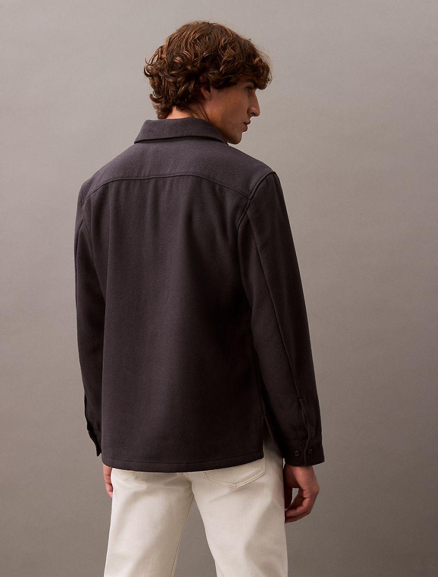 Wool Blend Pocket Shirt Jacket Product Image